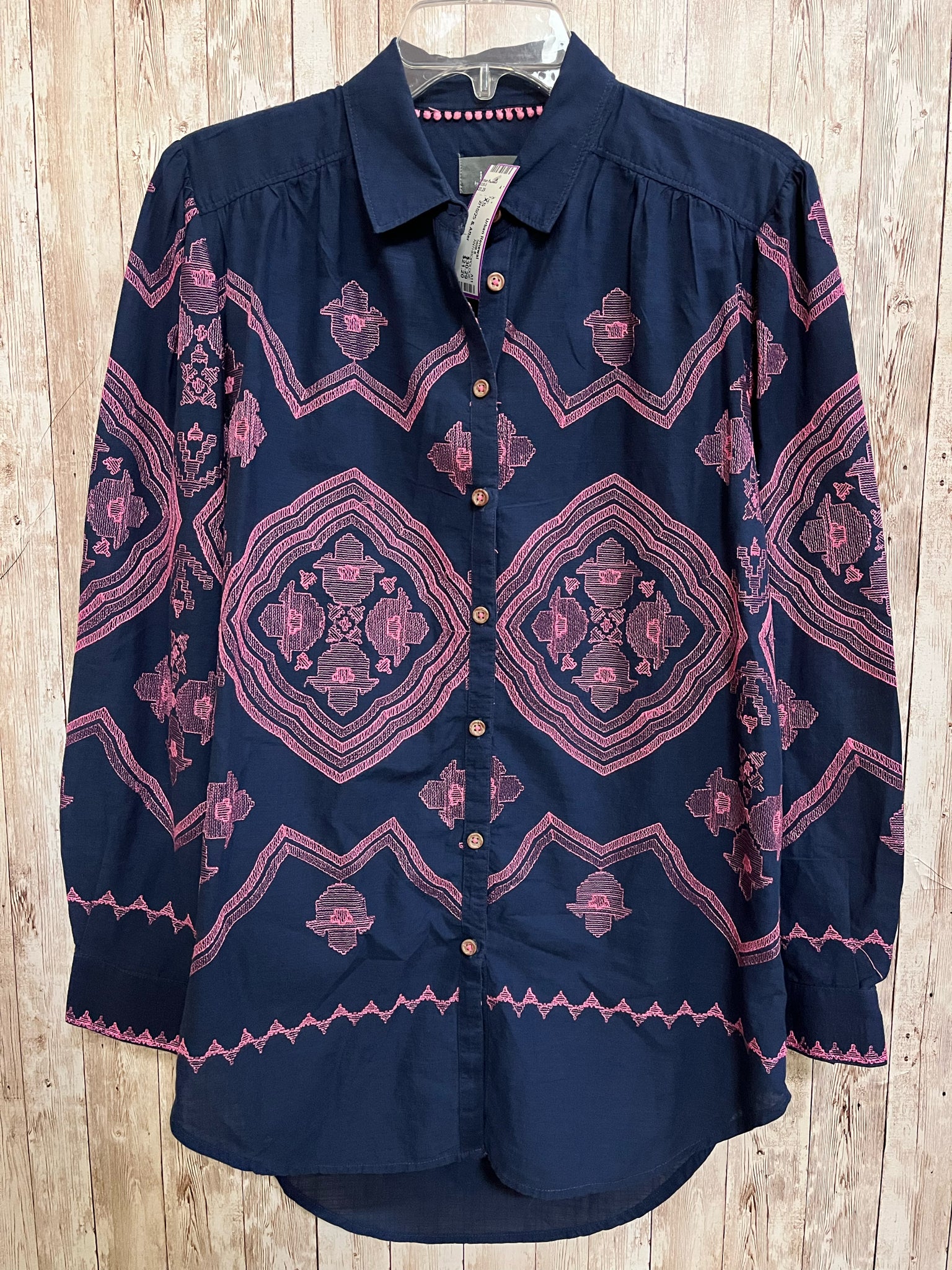 Size XS ANTHROPOLOGIE NAVY AND PINK Top