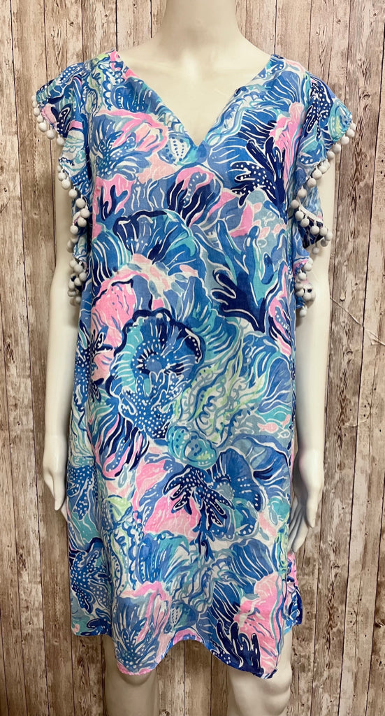 LILLY PULITZER Size M WHITE AND BLUE Dress