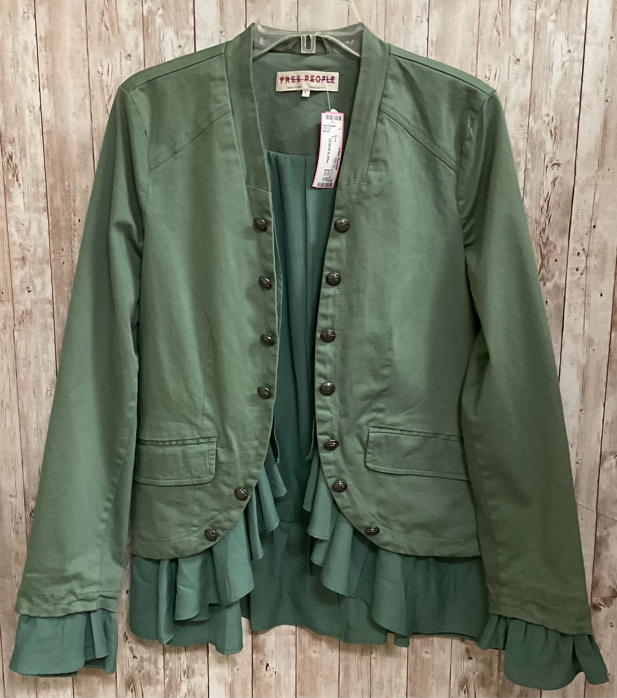 Size L FREE PEOPLE Green Blazer