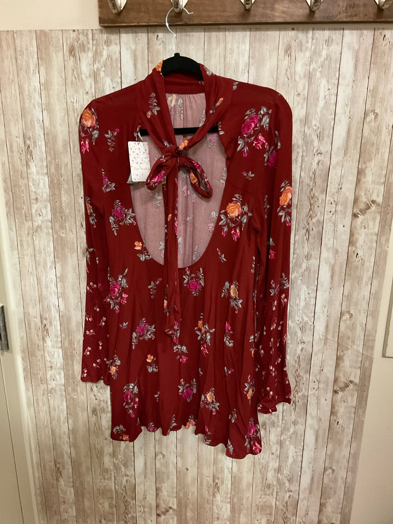 FREE PEOPLE RUST FLORAL Women Size S Tunic