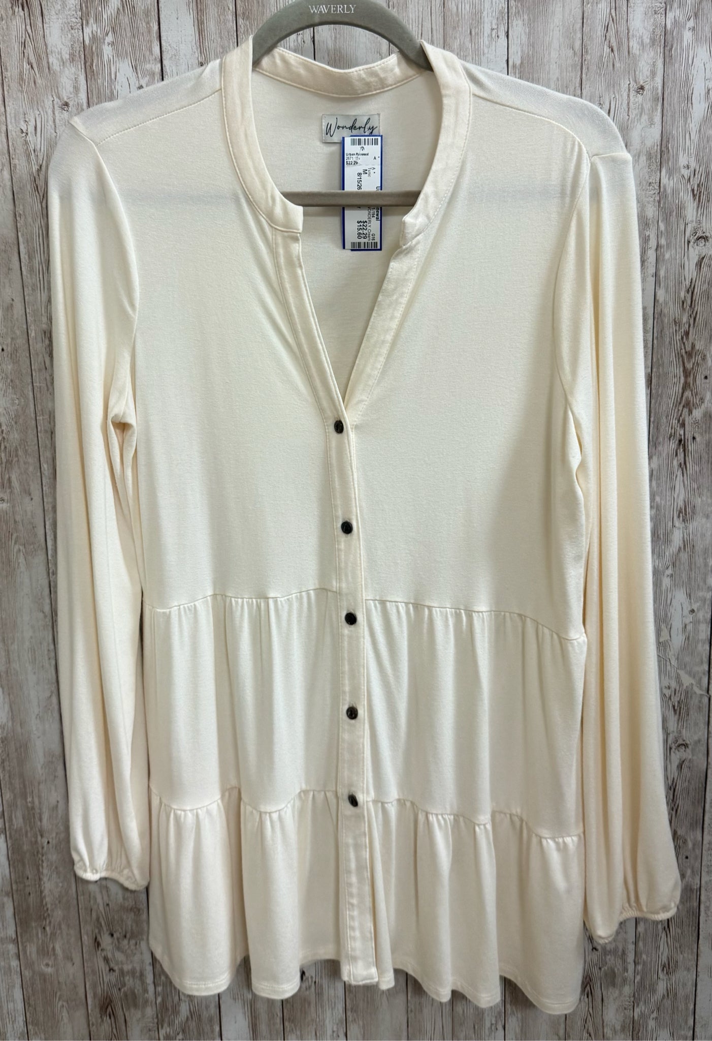 WONDERLY Cream Women Size M Tunic