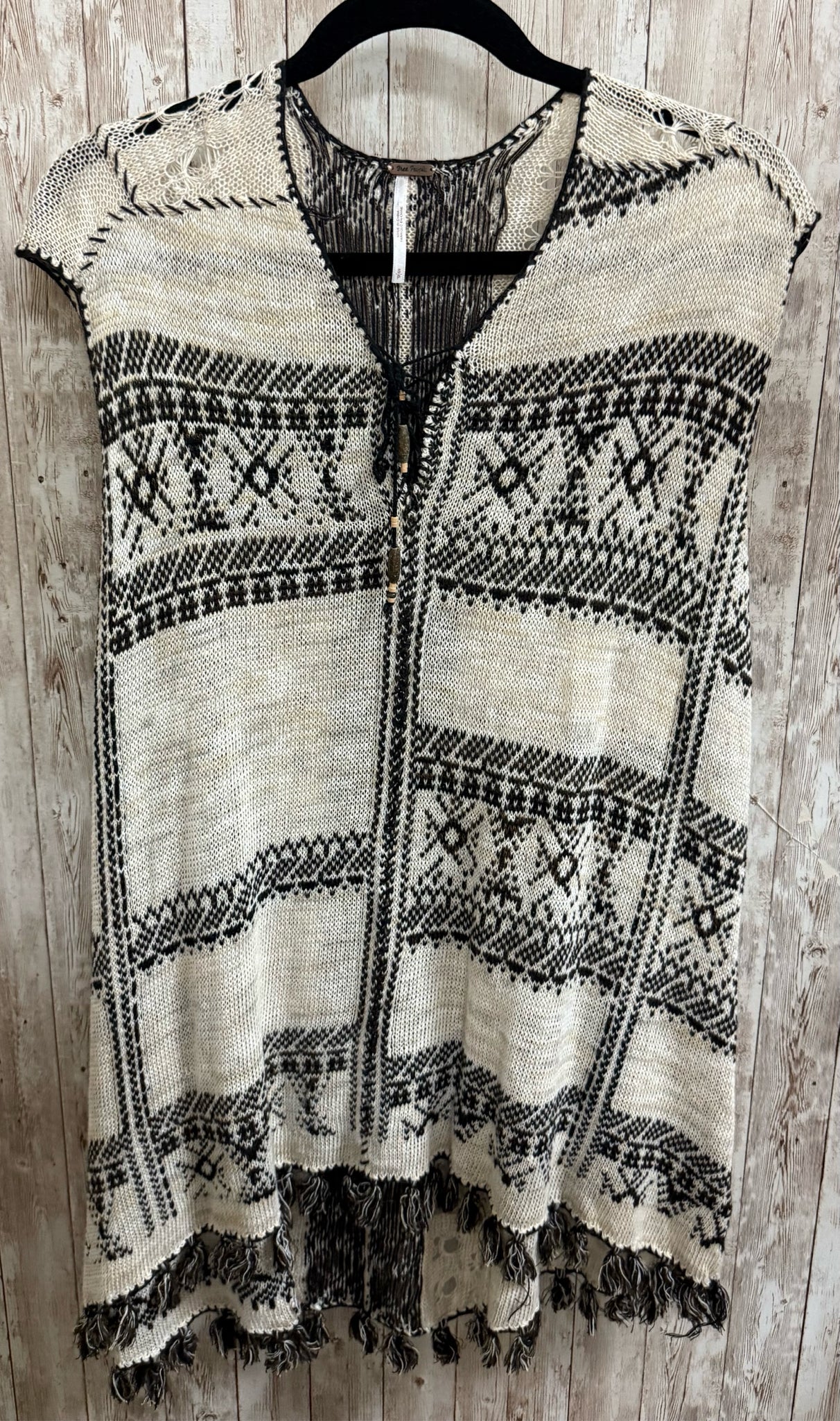Size S FREE PEOPLE Beige Print Top