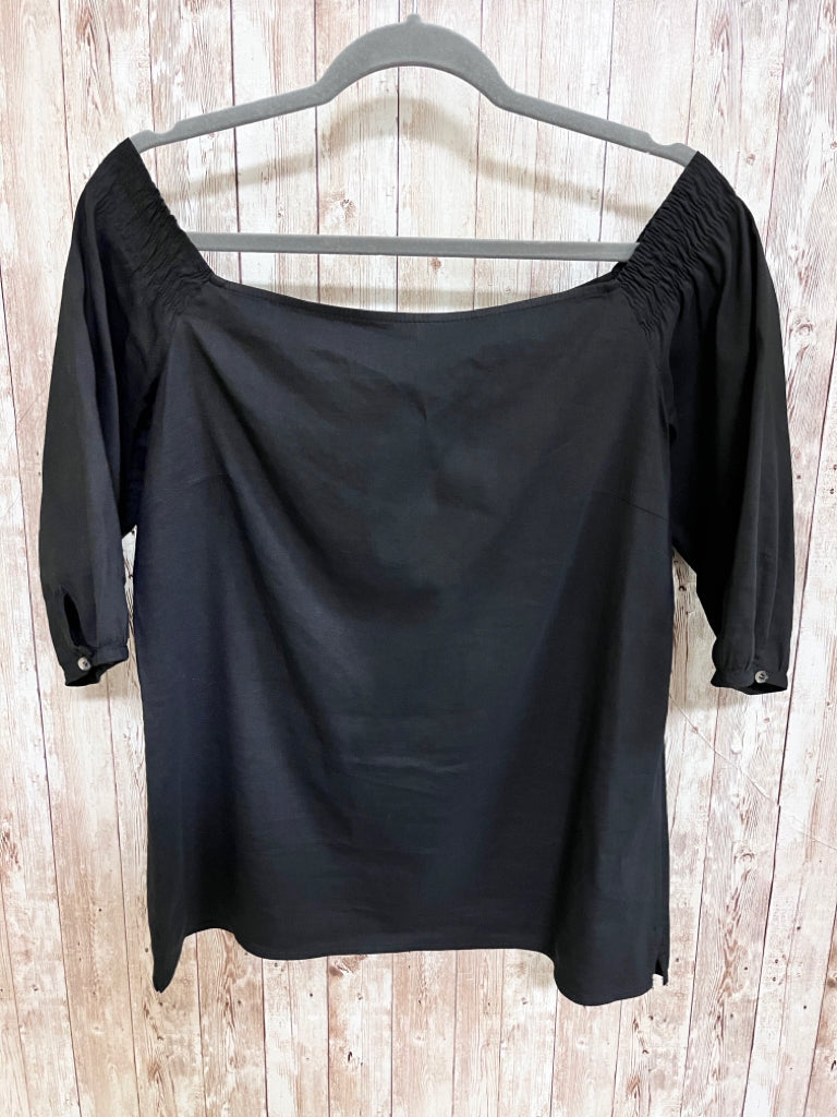 THEORY Size M BLACK LINEN Top