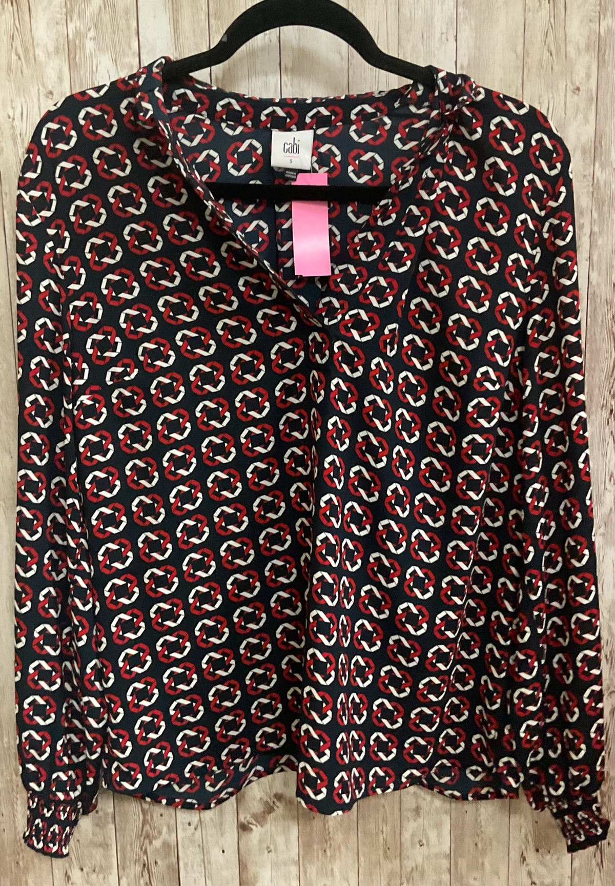 Size S CABI BLACK AND RED Top