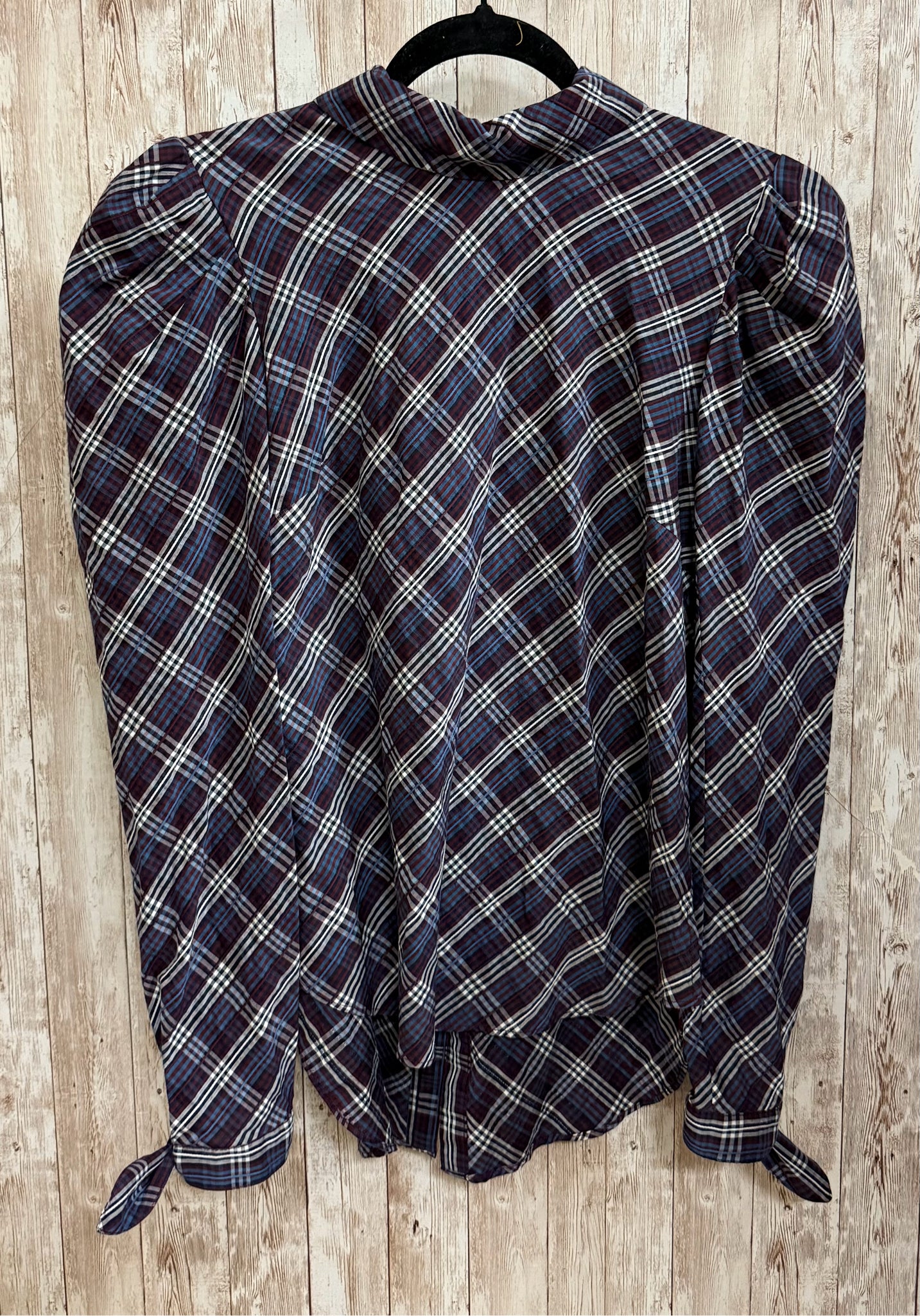 Size 4 VERONICA BEARD BLUE PLAID Top