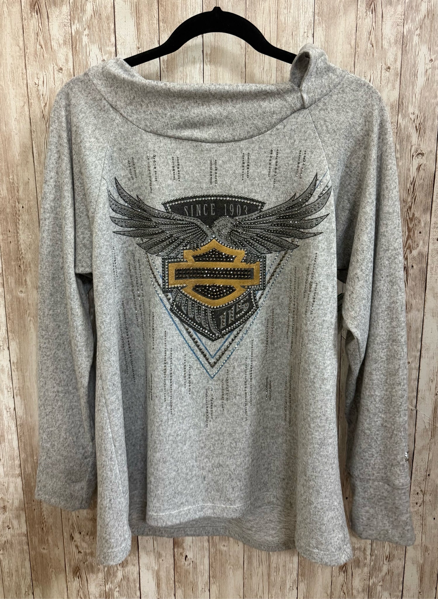 Size L HARLEY DAVIDSON Gray Sweater
