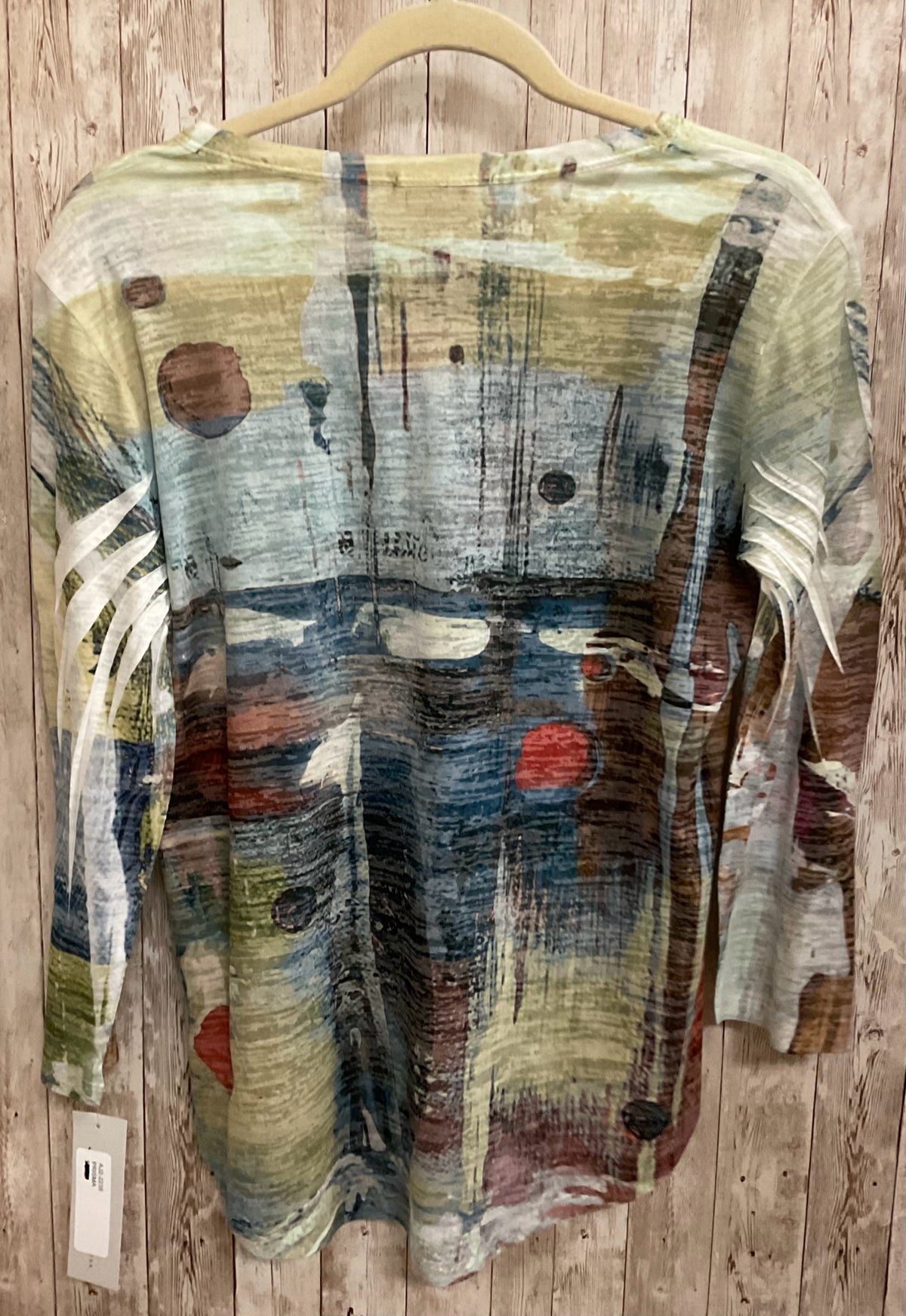 Size S JESS & JANE BLUE MULT FLORAL Top