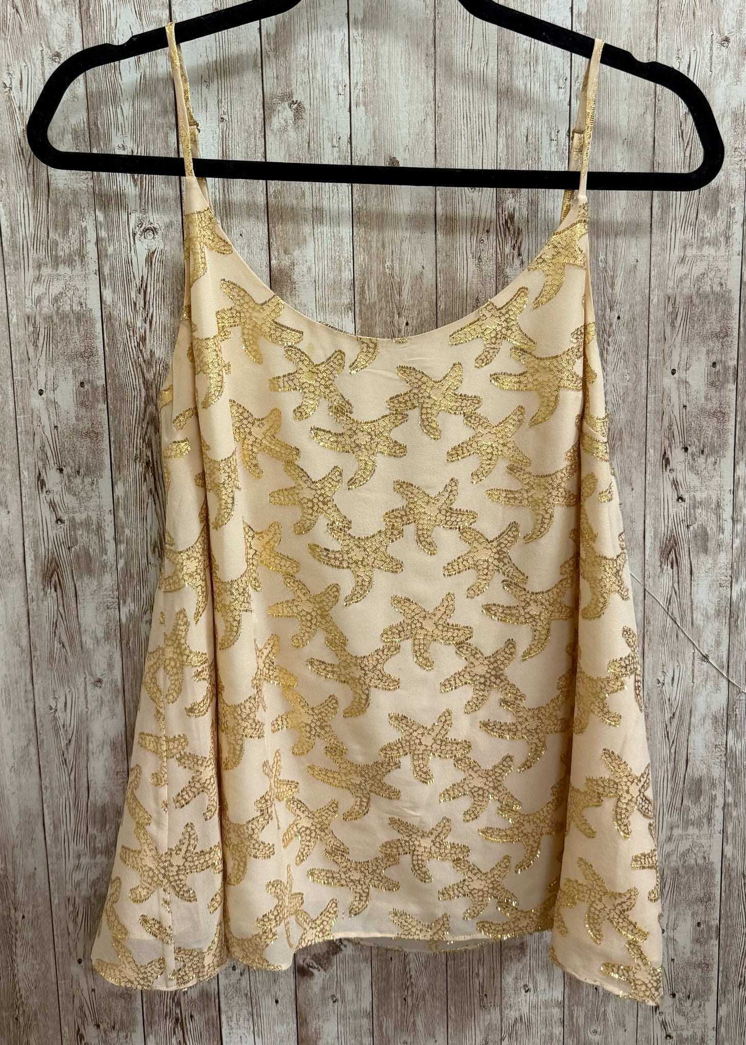 Size S/M LILLY PULITZER GOLD AND CREAM 2 PC Top