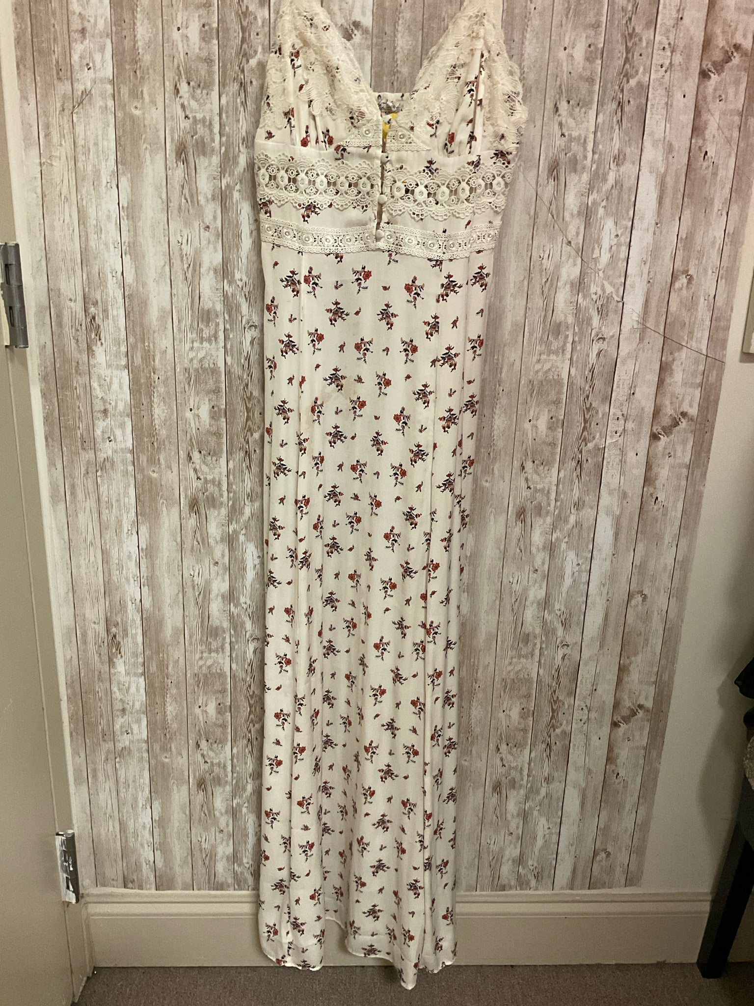FREE PEOPLE CREAM PRINT Size M Dress
