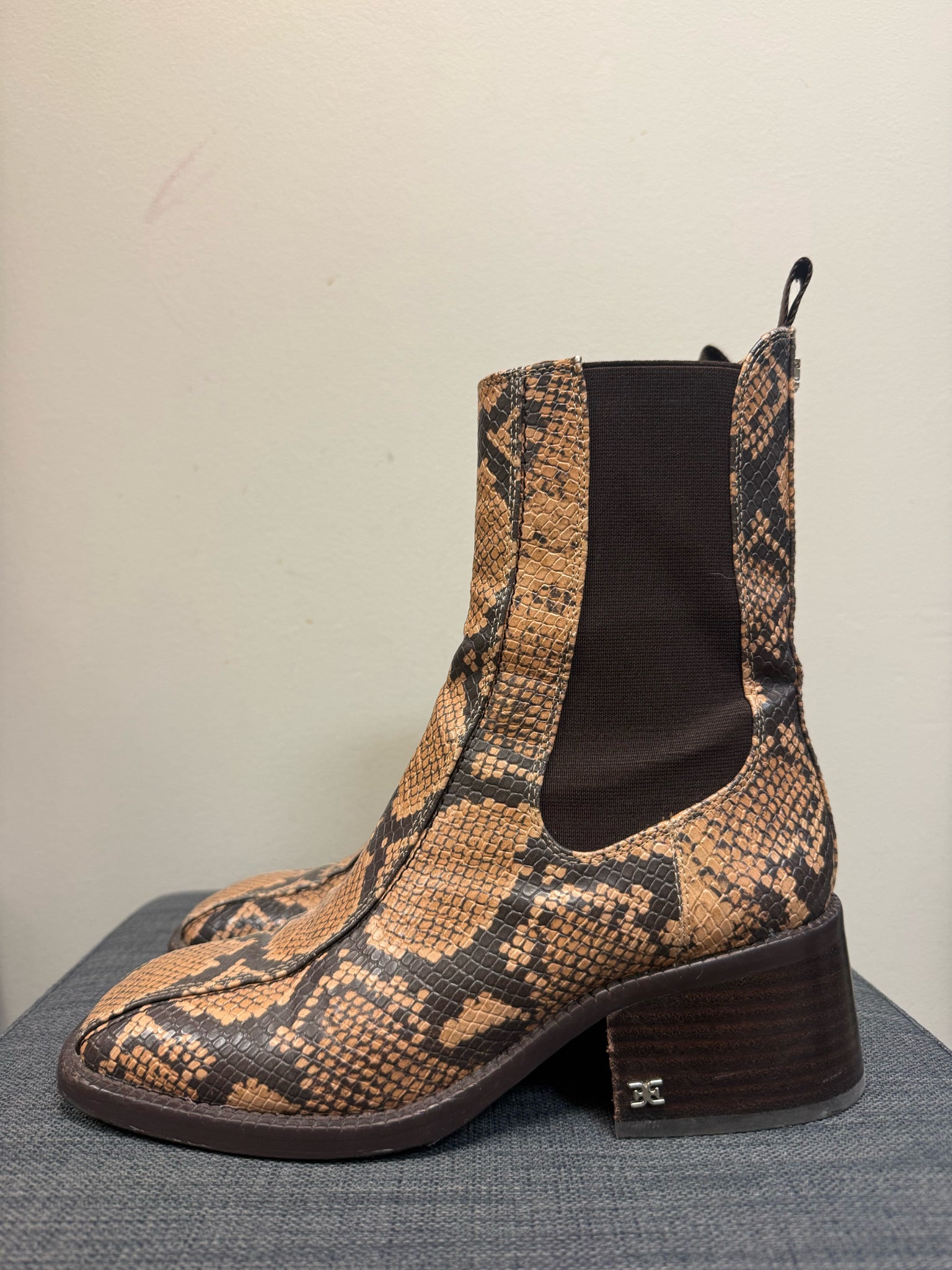 7 SAM EDELMAM Brown Print Boots