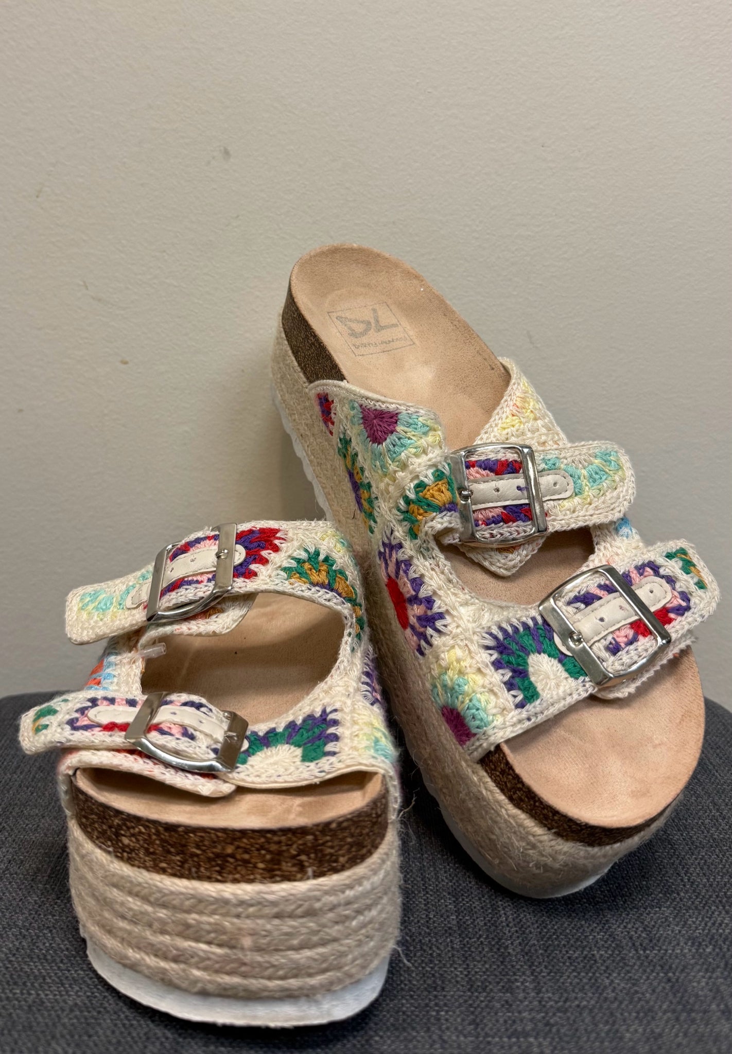 7 DIRTY LAUNDRY BEIGE MULTI Sandals