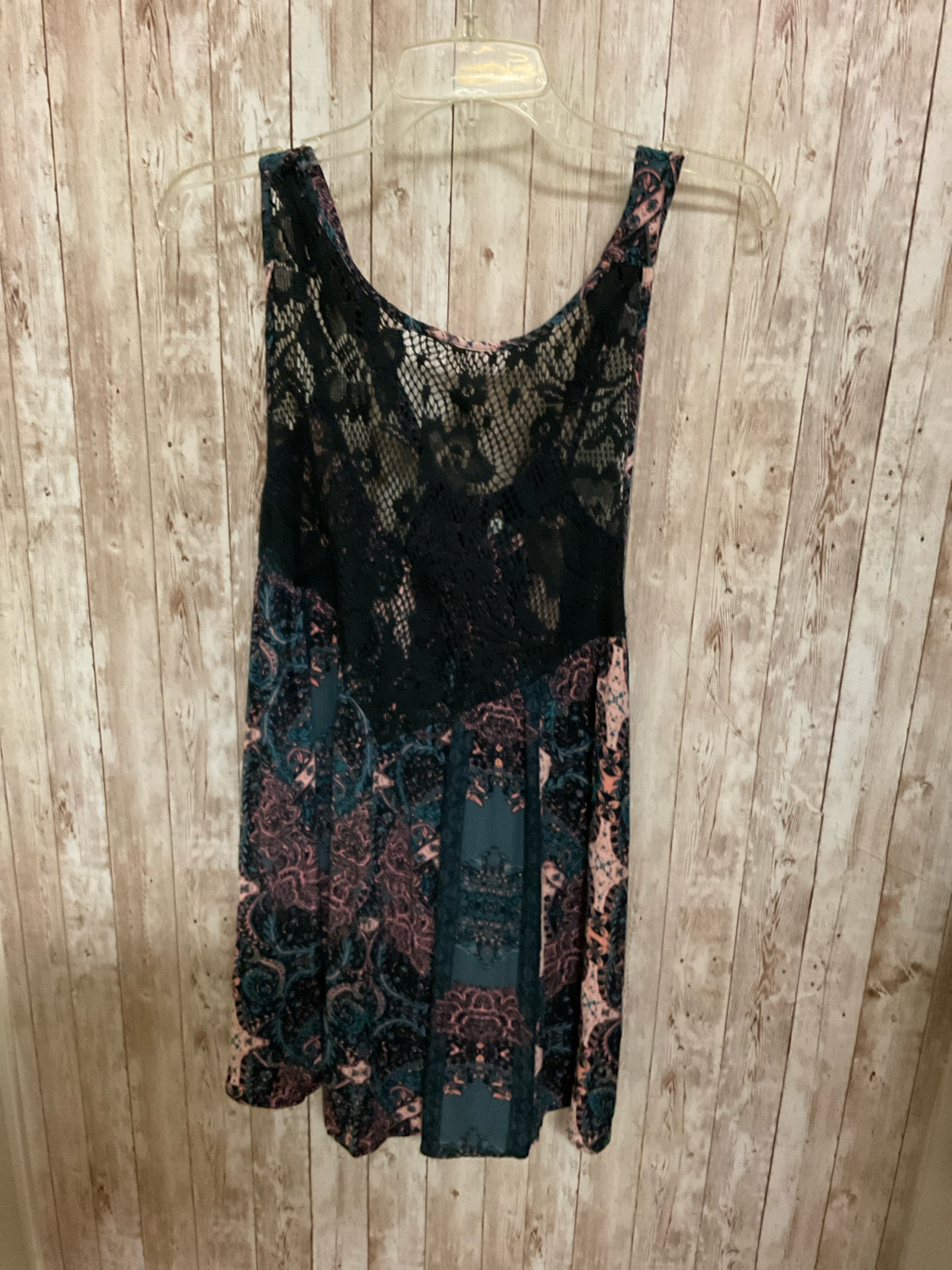 FREE PEOPLE BLACK AND TEAL Size S Top