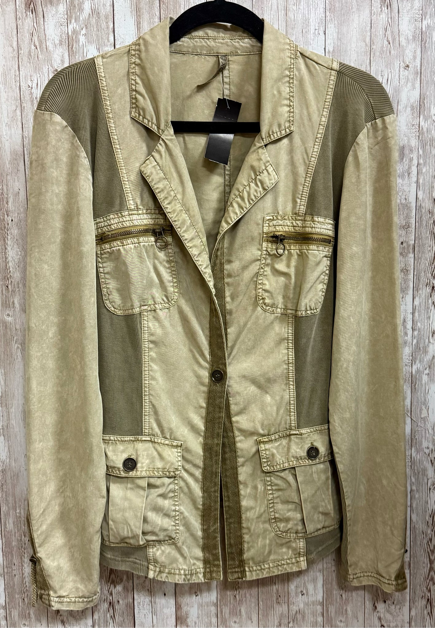 Size L XCVI KHAKI AND OLIVE Jacket