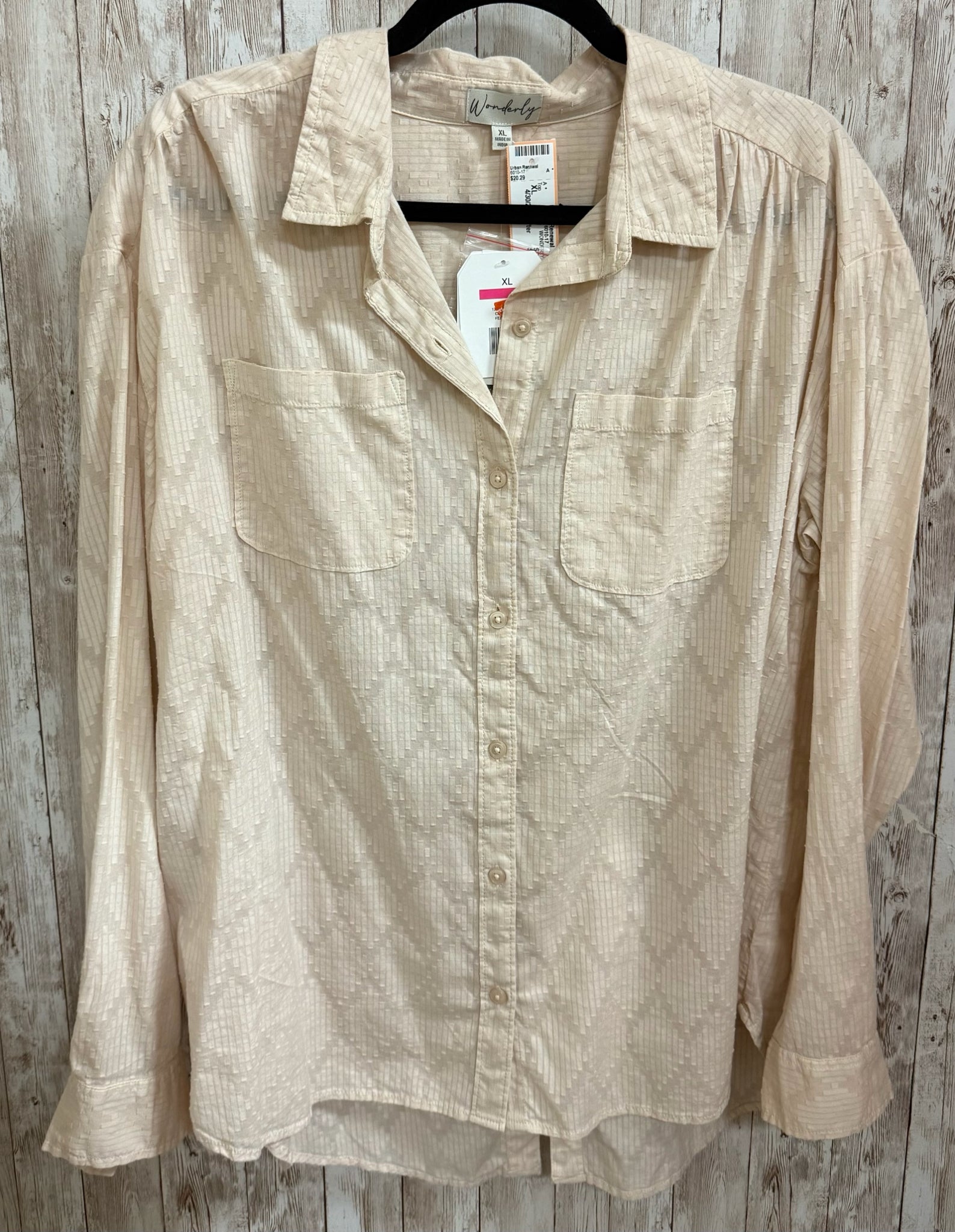 Size XL WONDERLY Beige Top