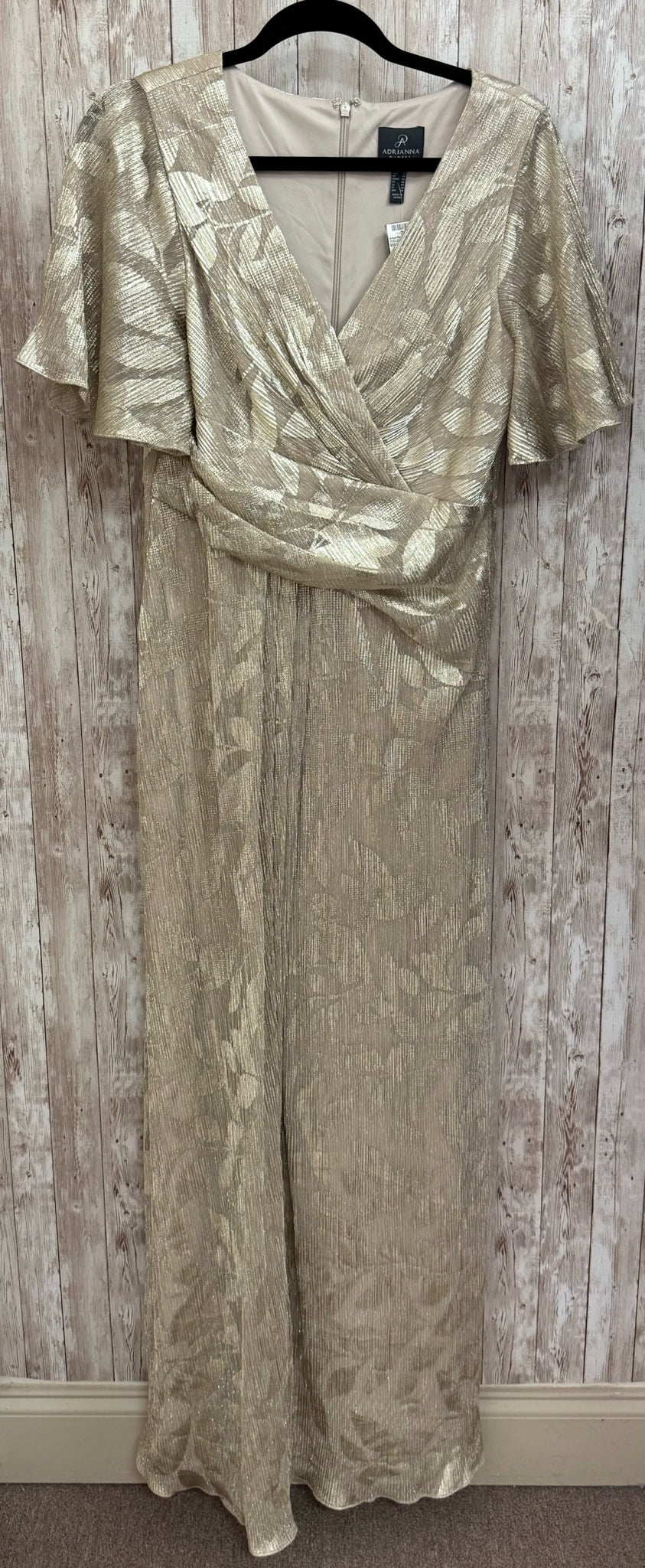 Size 10 ADRIANNA PAPELL Gold Dress