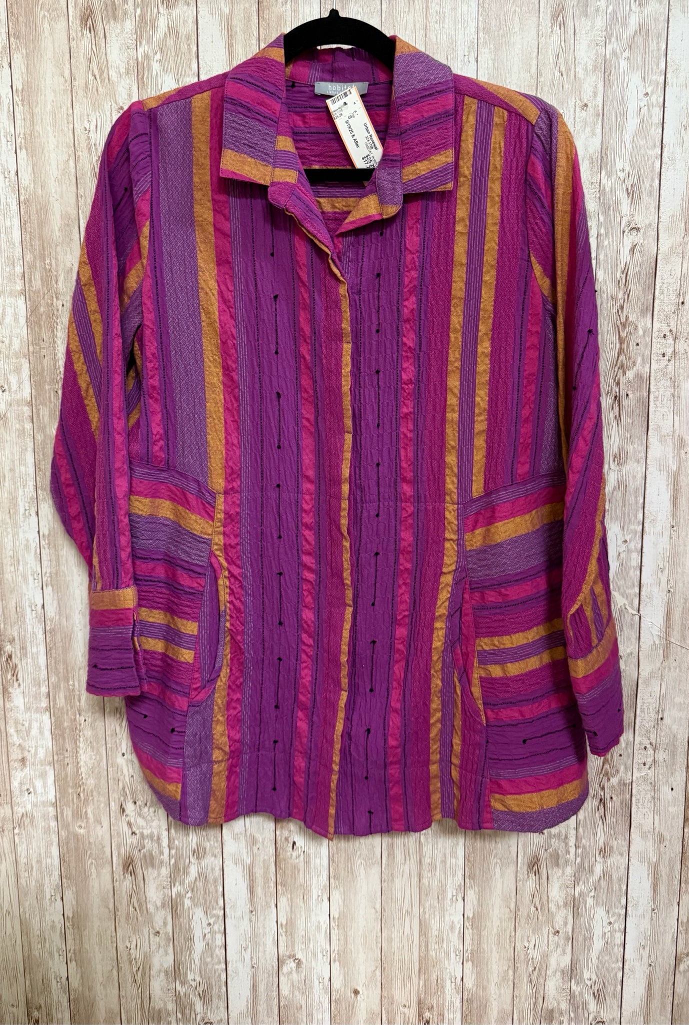 HABITAT Size S PURPLE STRIPE Top