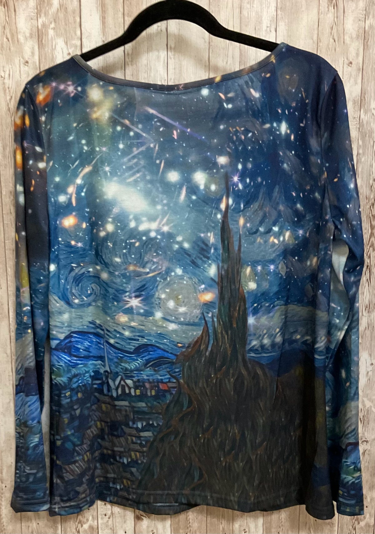 Size M NO DESIGN Blue Print Top