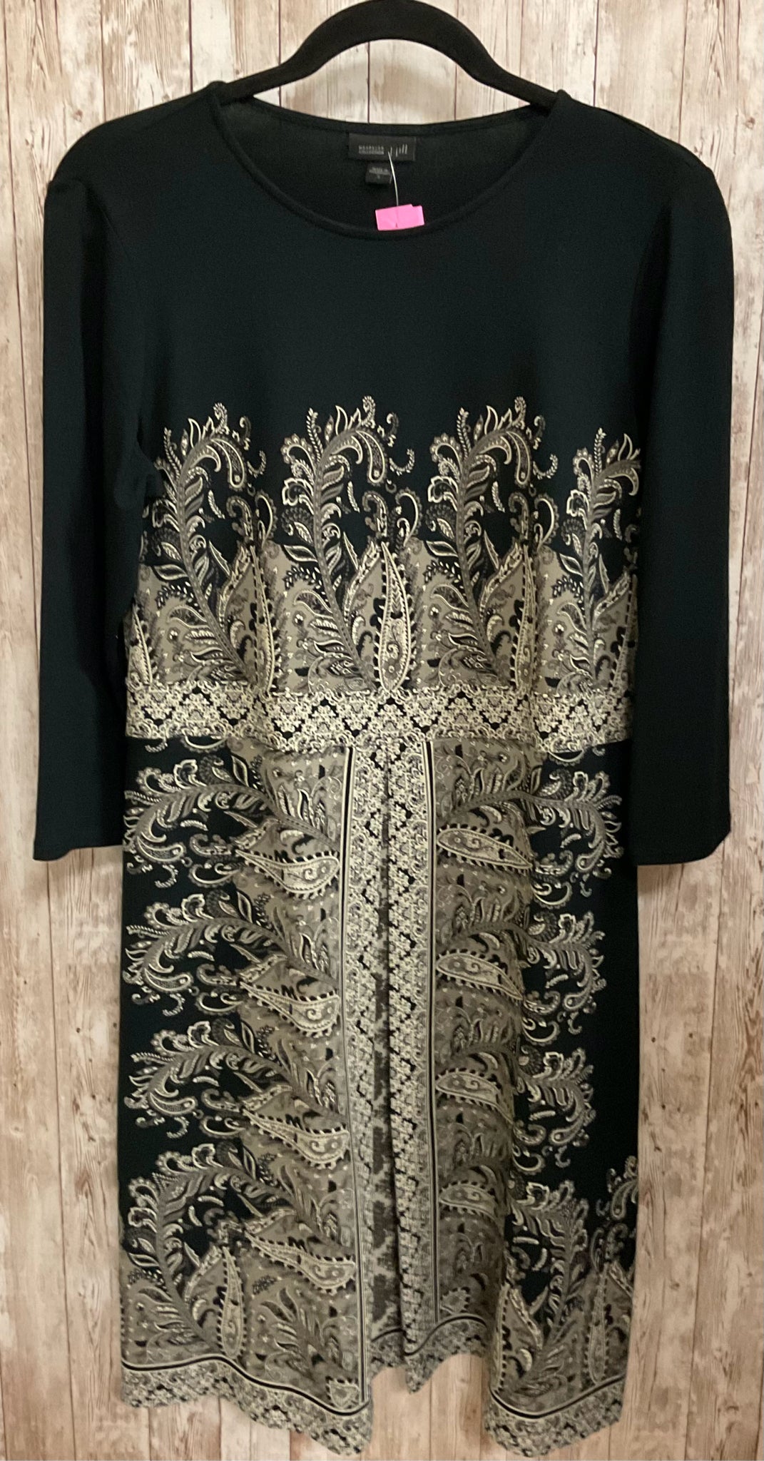 Size S J JILL BLACK AND TAN PRINT Dress