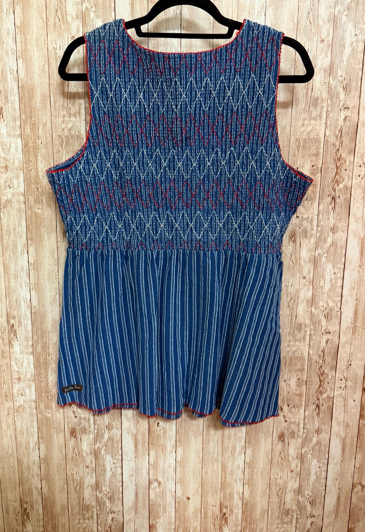 Size L MATILDA JANE Blue Print Top