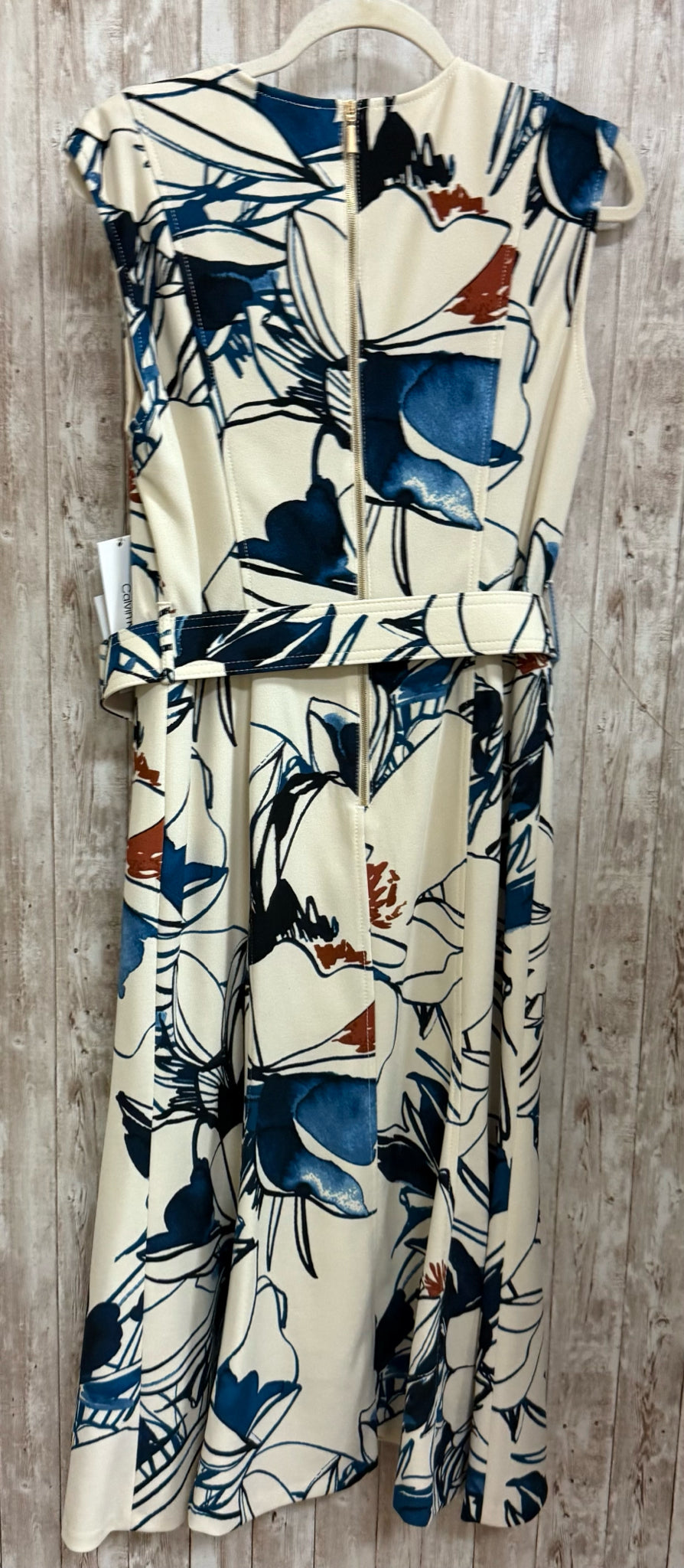Size 8 CALVIN KLEIN CREAM AND NAVY Dress