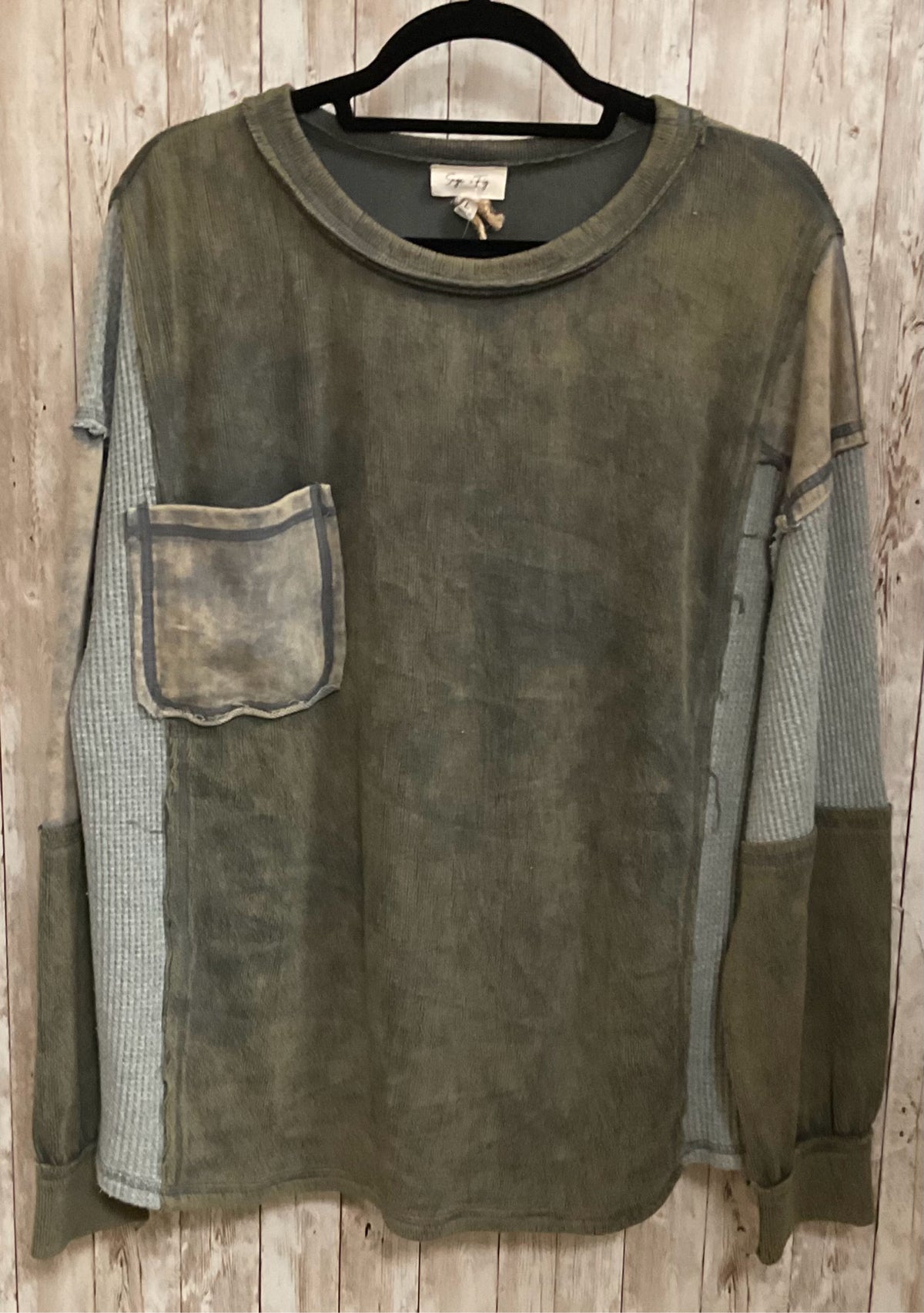 Size L SAGE = FIG GREY MULTI Top