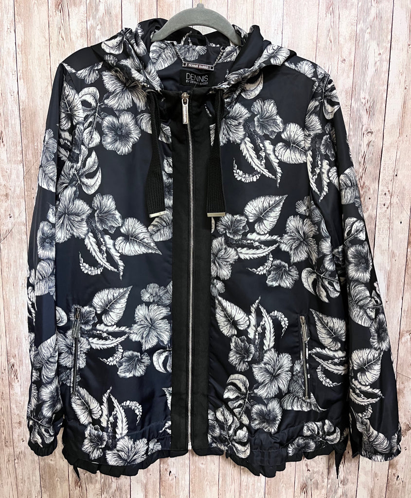 Size M DENNIS BASSO Black Print Jacket