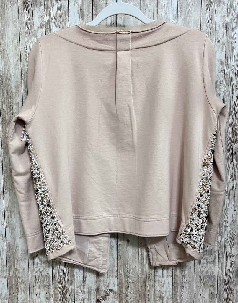 ANTHROPOLOGIE Size S NUDE SEQUINS Cardigan