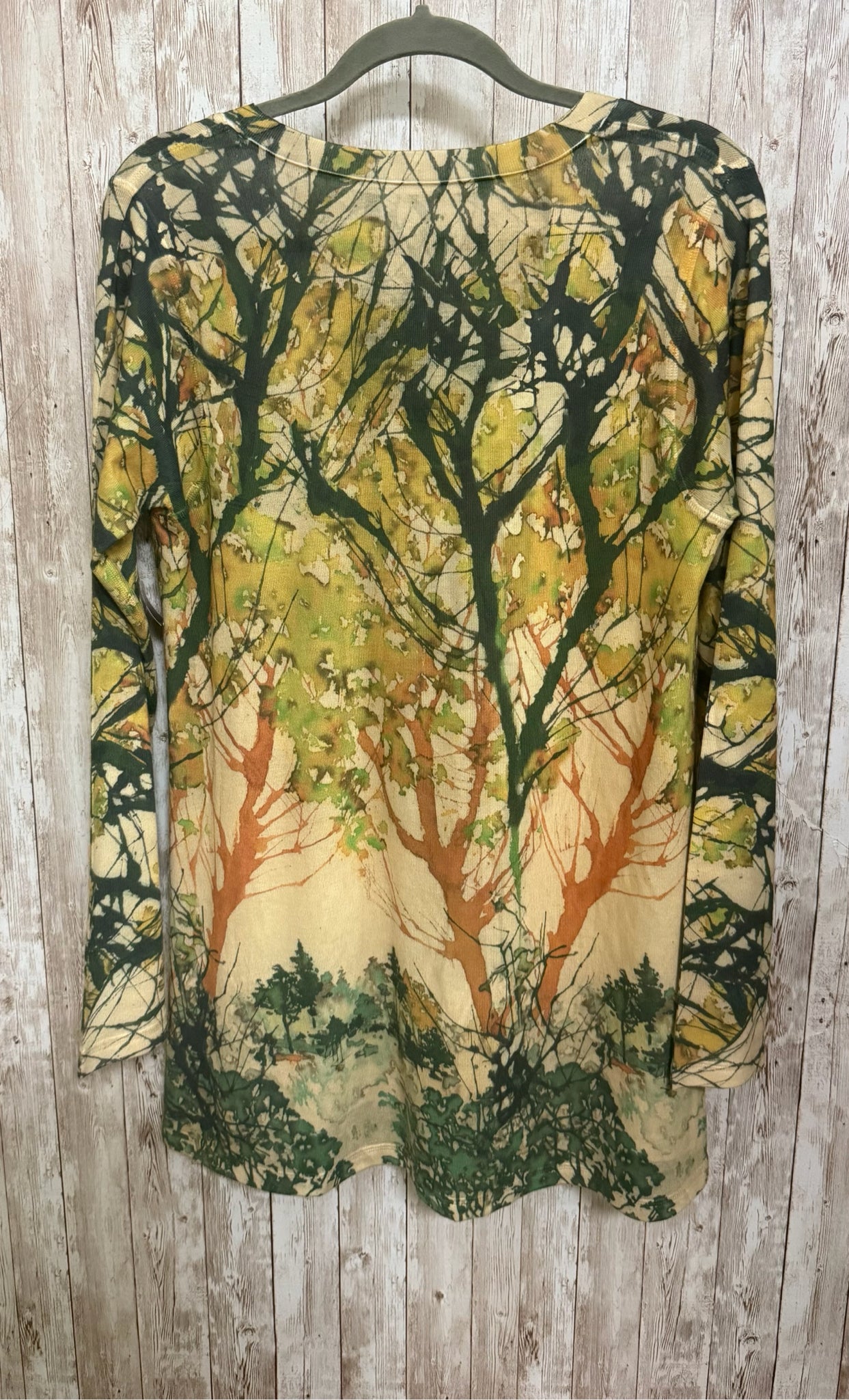 SOFT SURROUNDINGS Size M Mustard Print Top