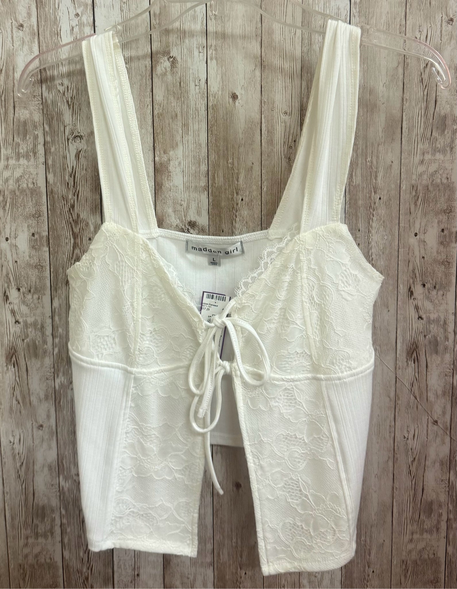 Size L MADDEN GIRL OFF WHITE Top