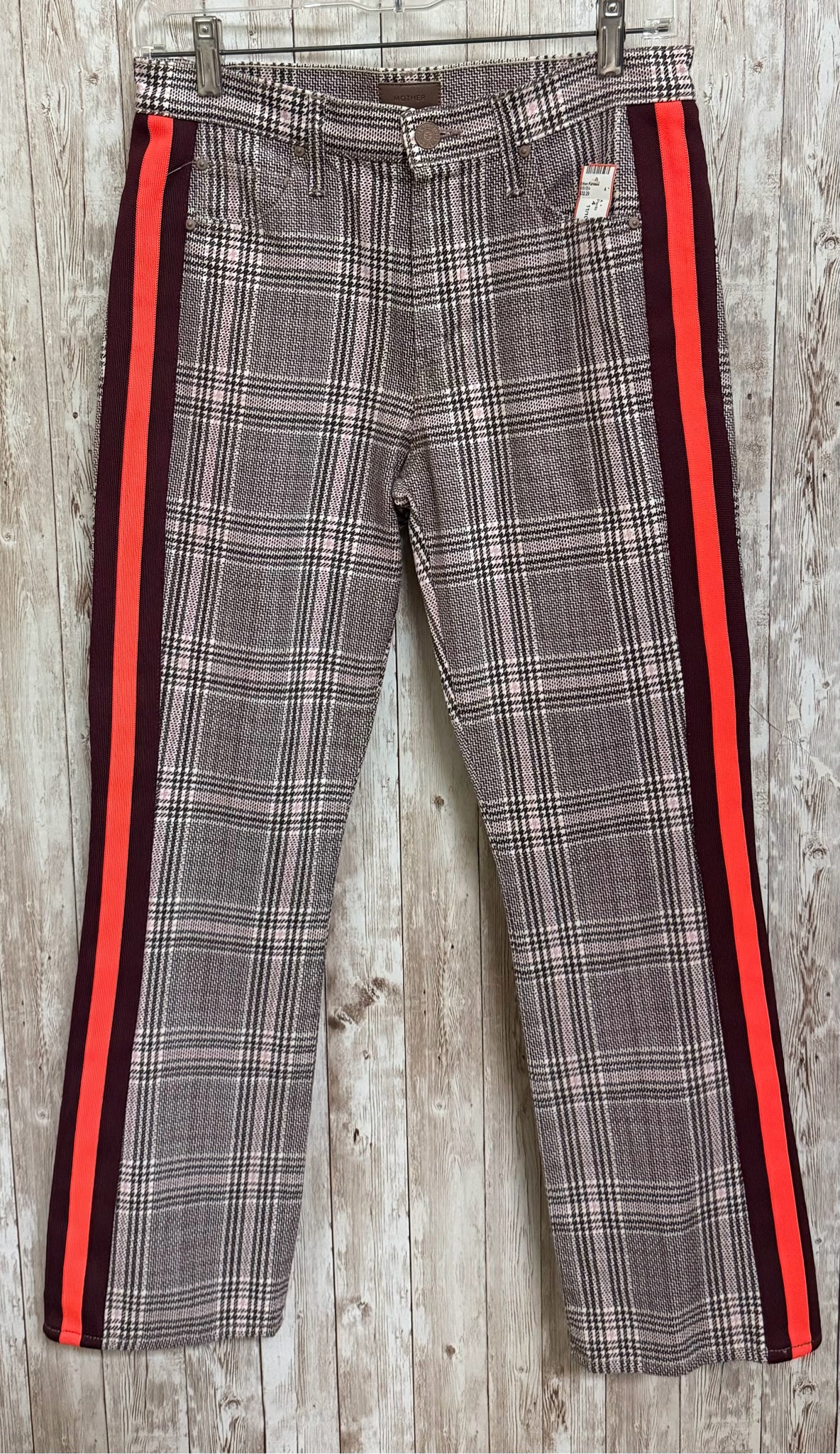 Size 4 MOTHER BROWN PLAID Pants