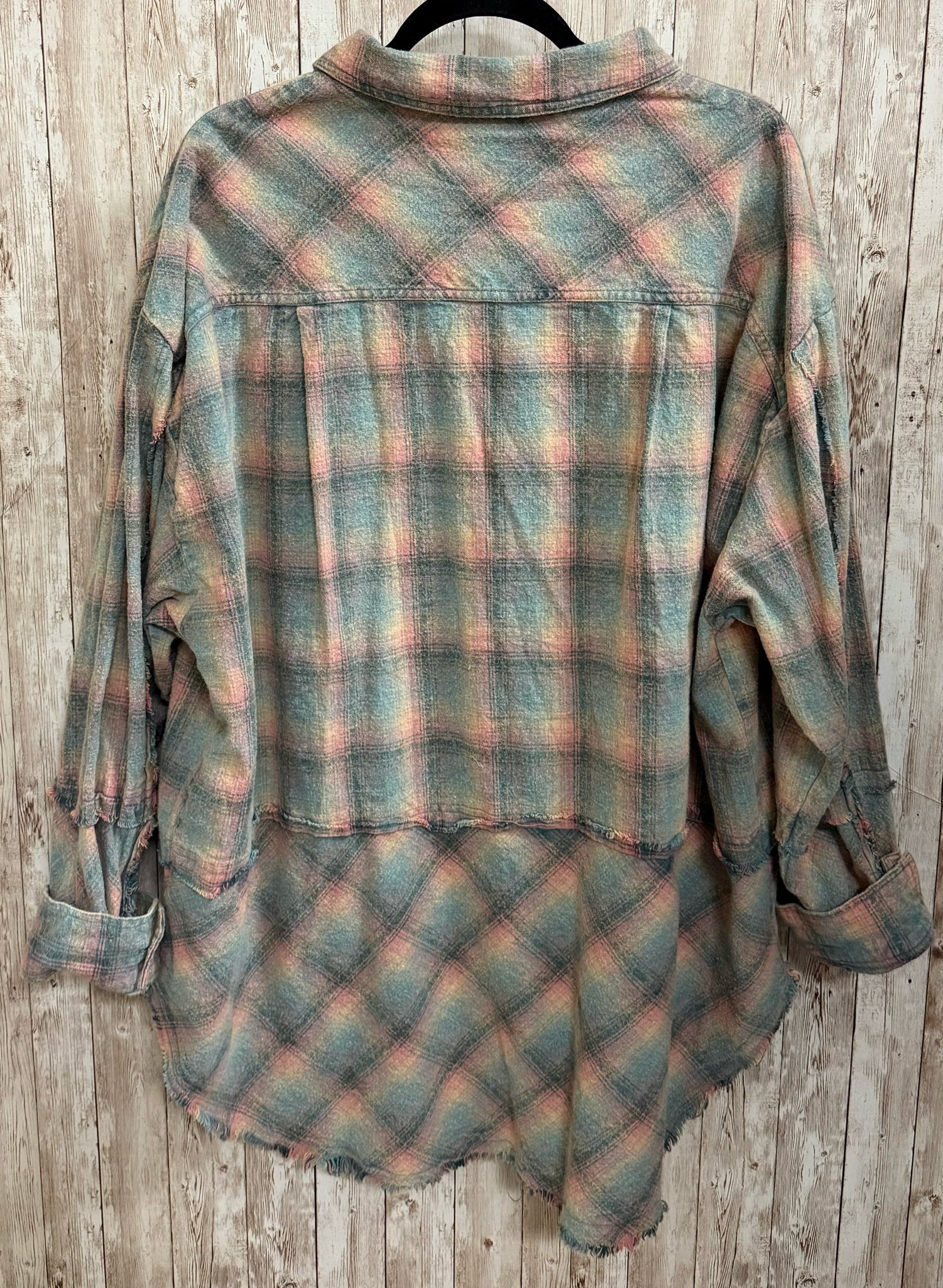 Size XL OLI & HALI PINK AND BLUE PLAID Shirt