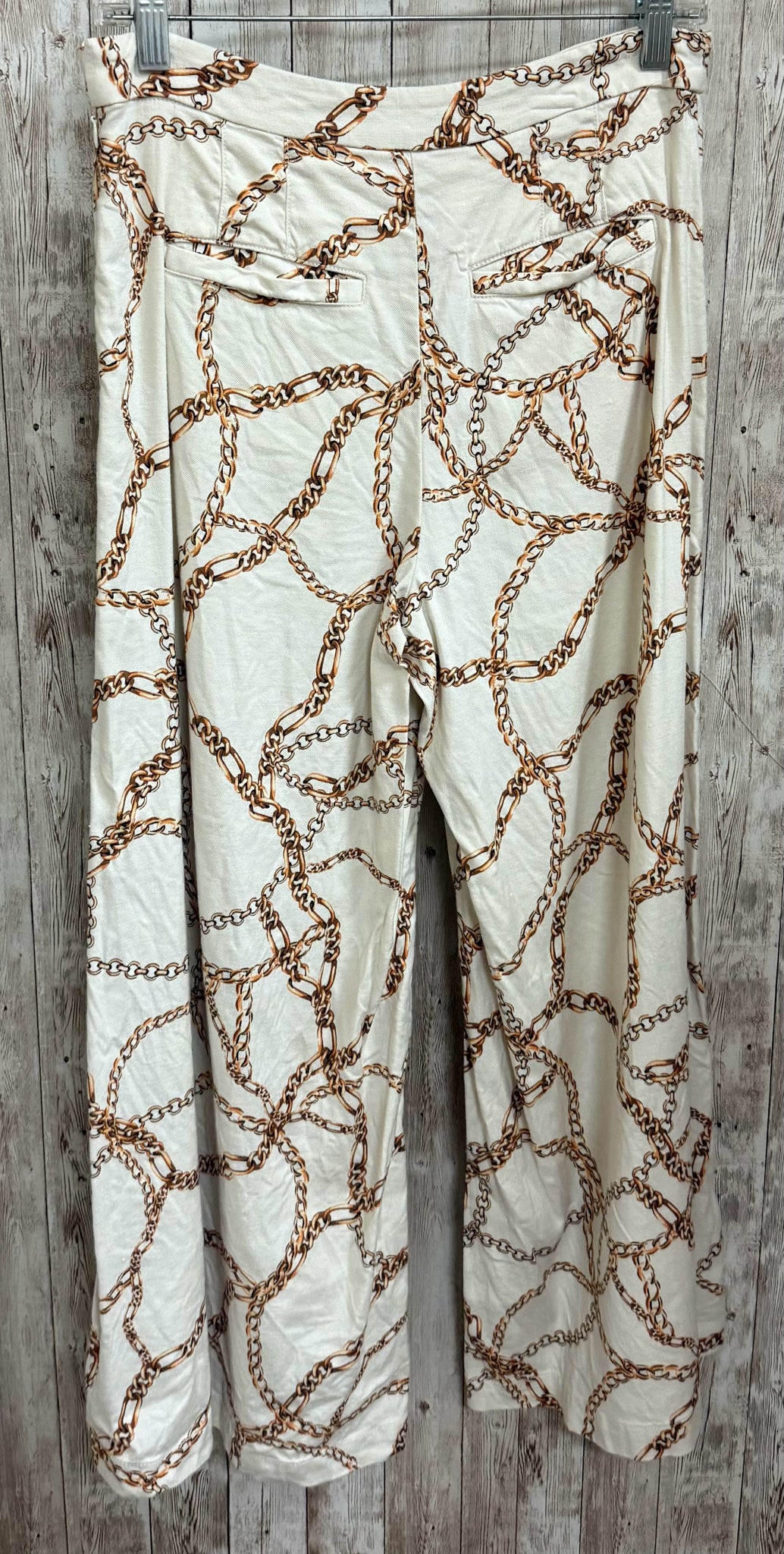 Size 6 MAEVE Beige Print Pants