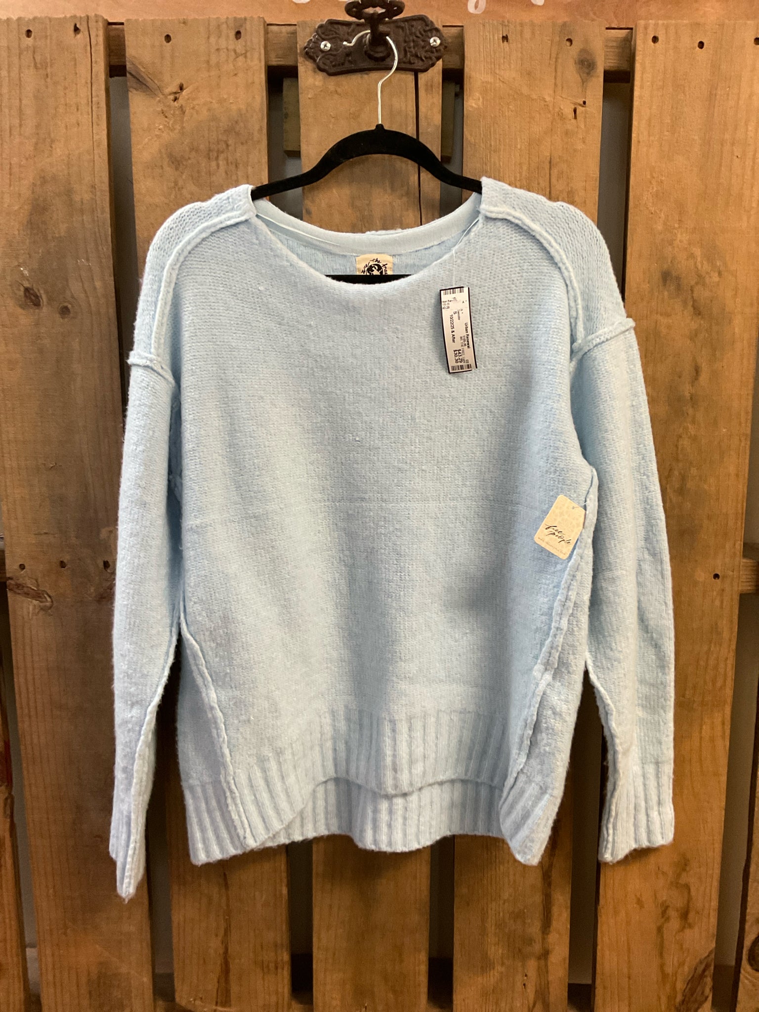 Size S WE THE FREE Light Blue Sweater