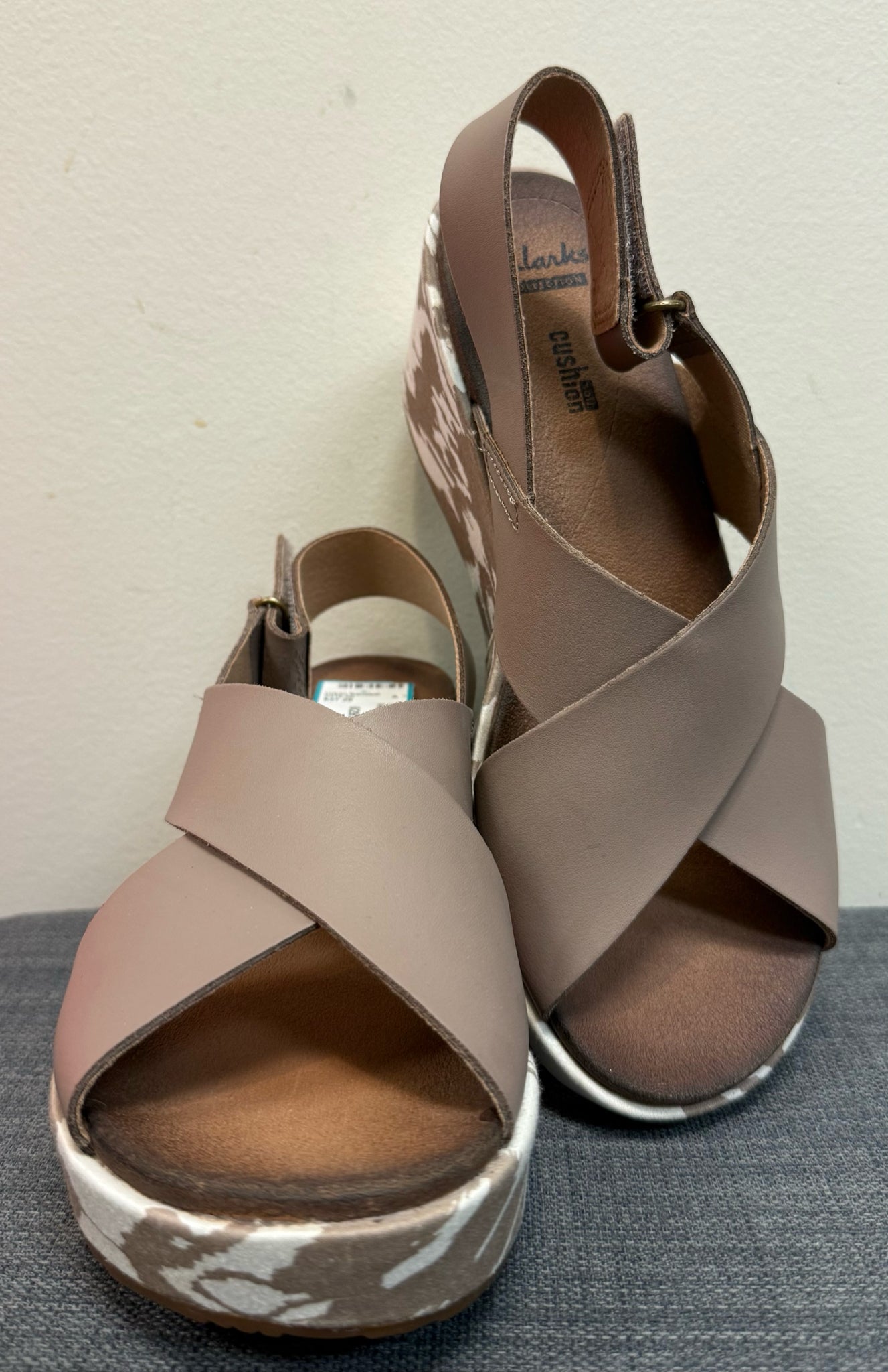 7 CLARKS Brown Wedges