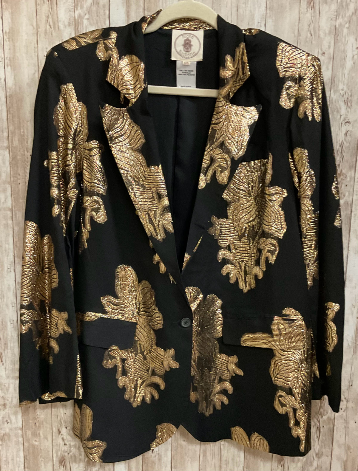 Size One Size Muche et Muchette BLACK AND GOLD Jacket