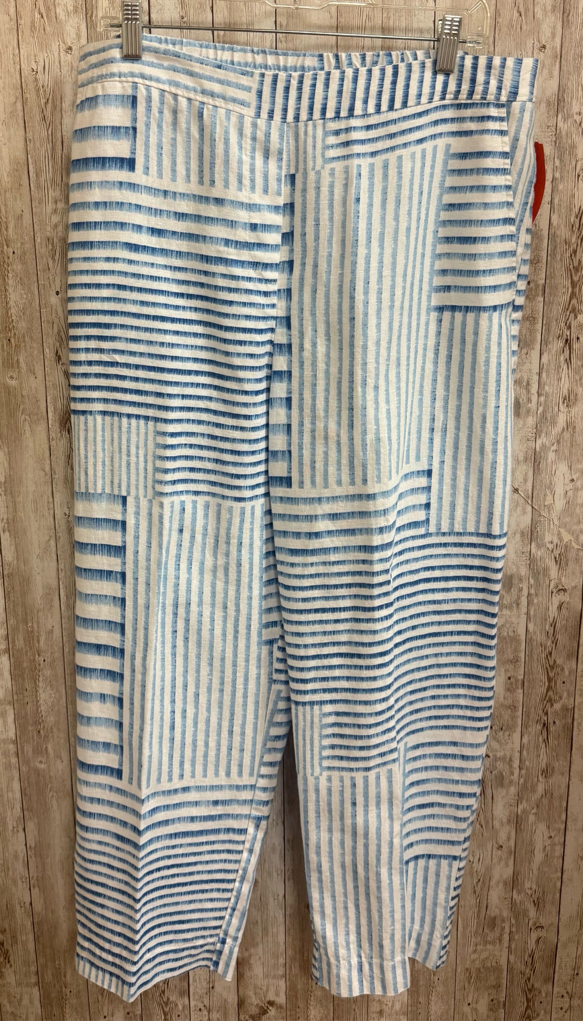 Size L CHICO'S WHITE AND BLUE Pants