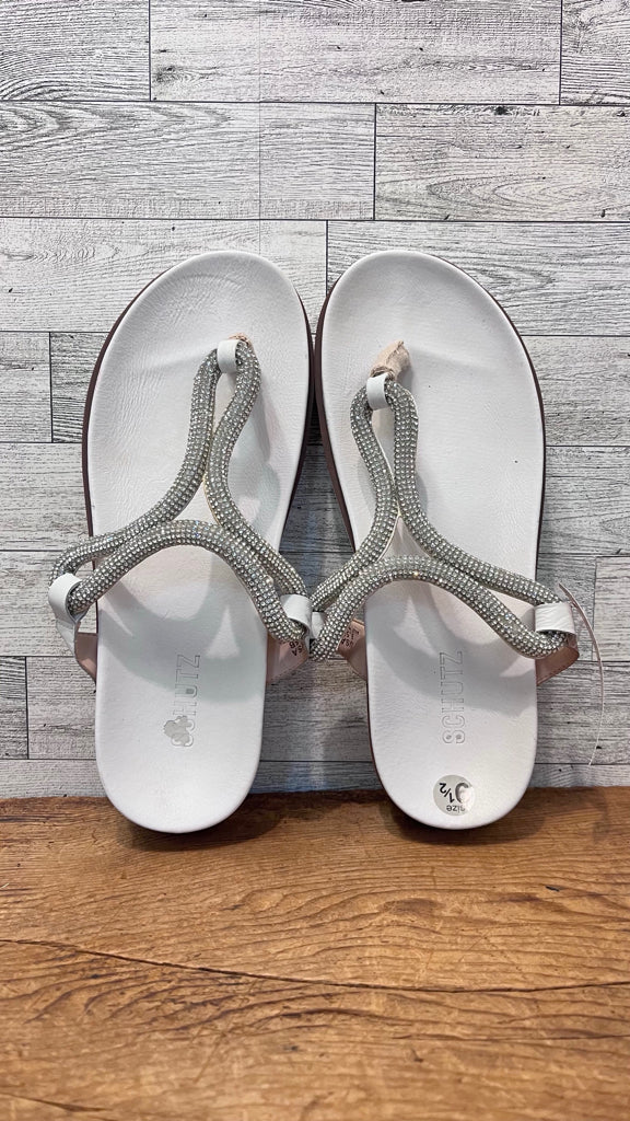 9.5 SCHUTZ White Sandals