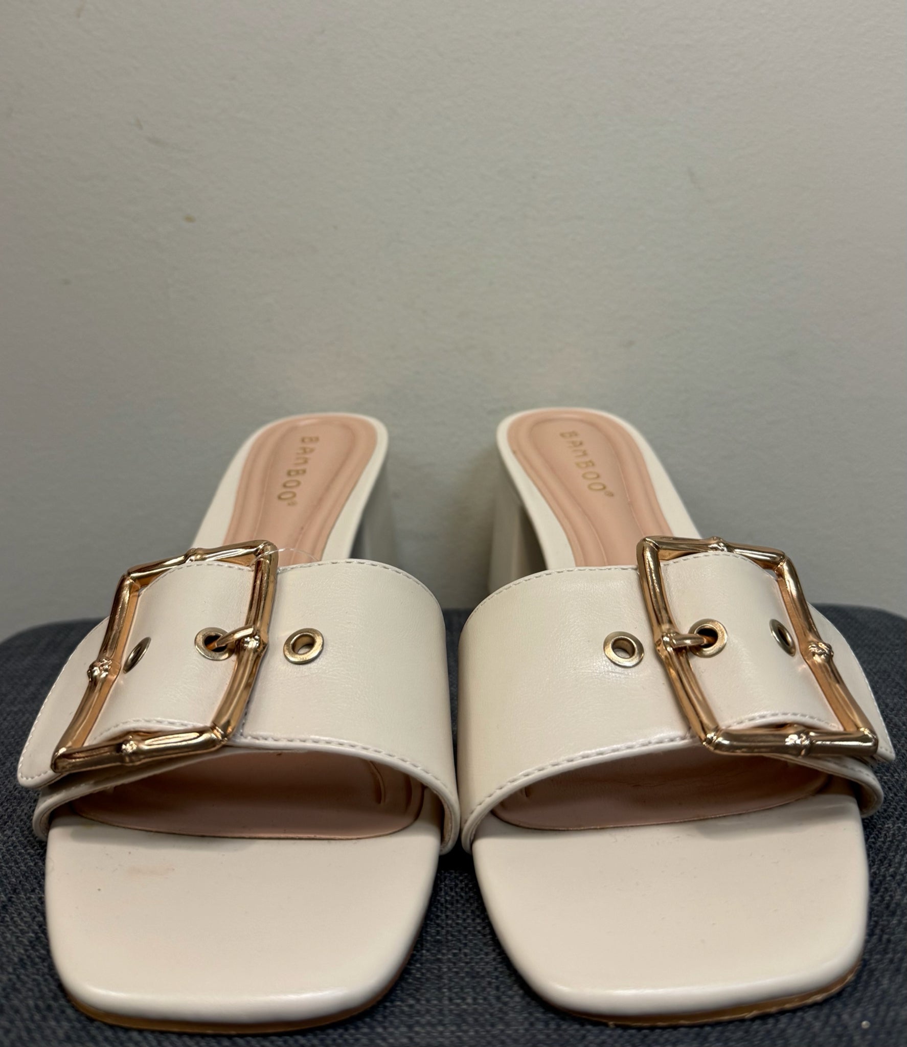 8.5 BAMBOO Ivory Sandals