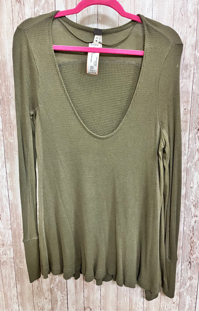 Size M FREE PEOPLE Olive Top