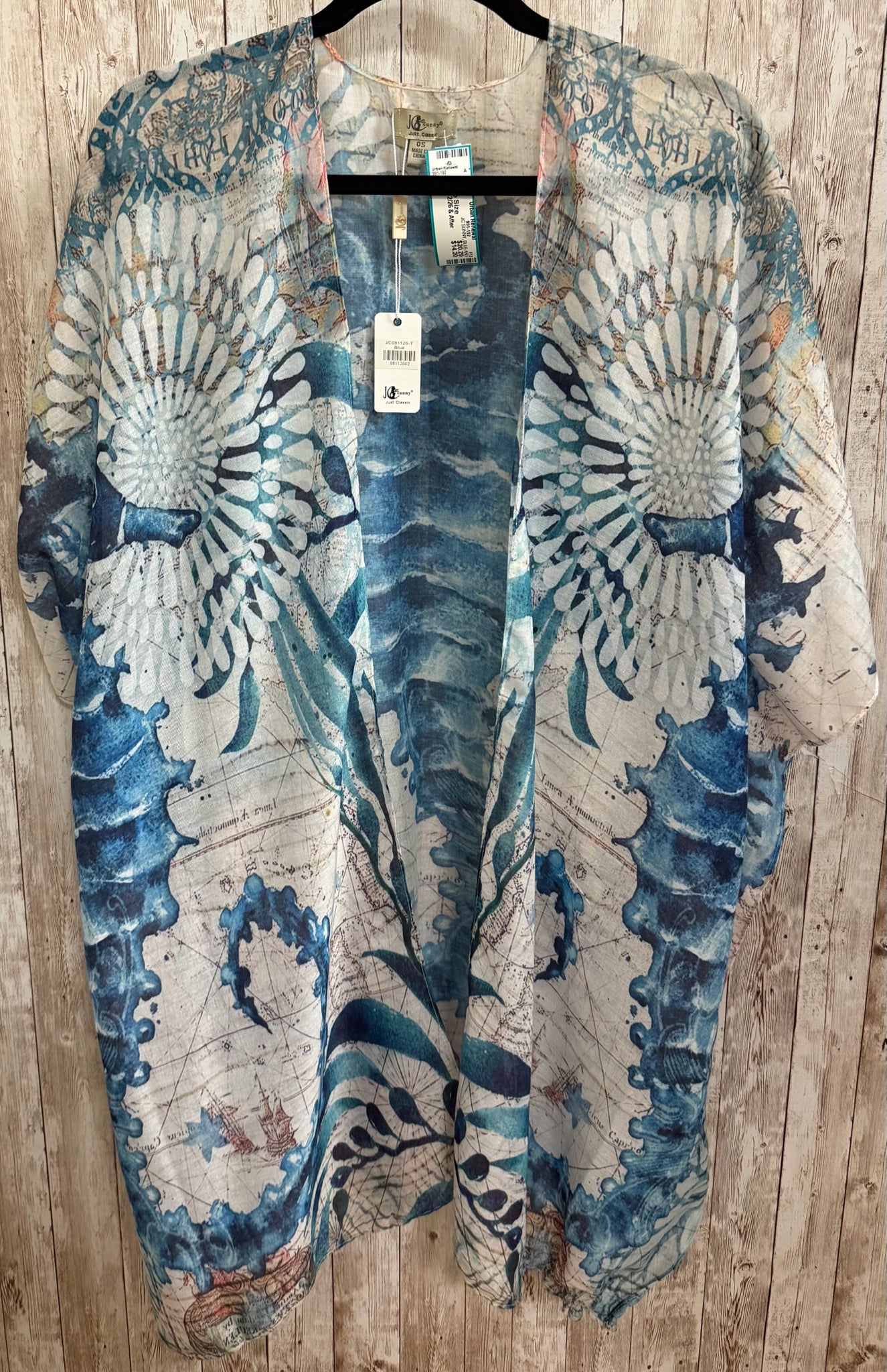 Size One Size JC SUNNY BLUE AND CREAM Duster