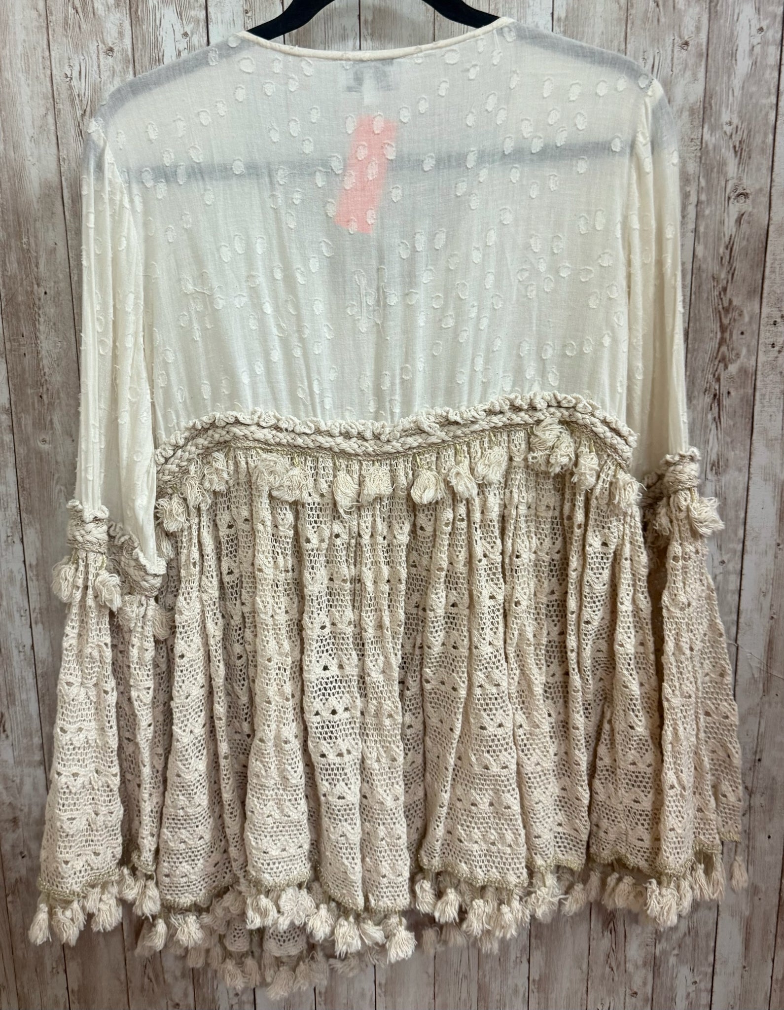 Size S/M NJ COUTURE Cream Top
