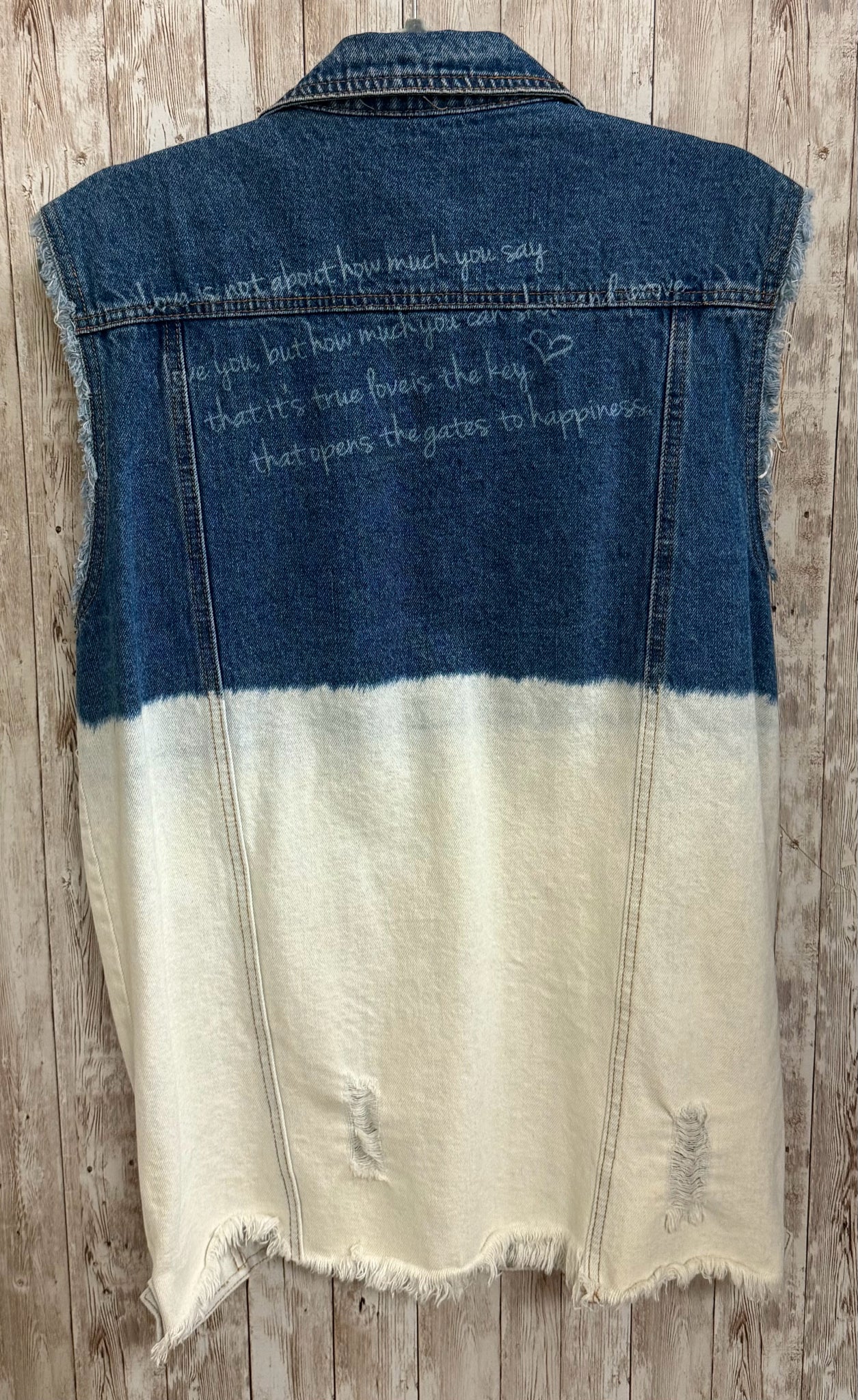 Size M POL BLUE AND CREAM Vest