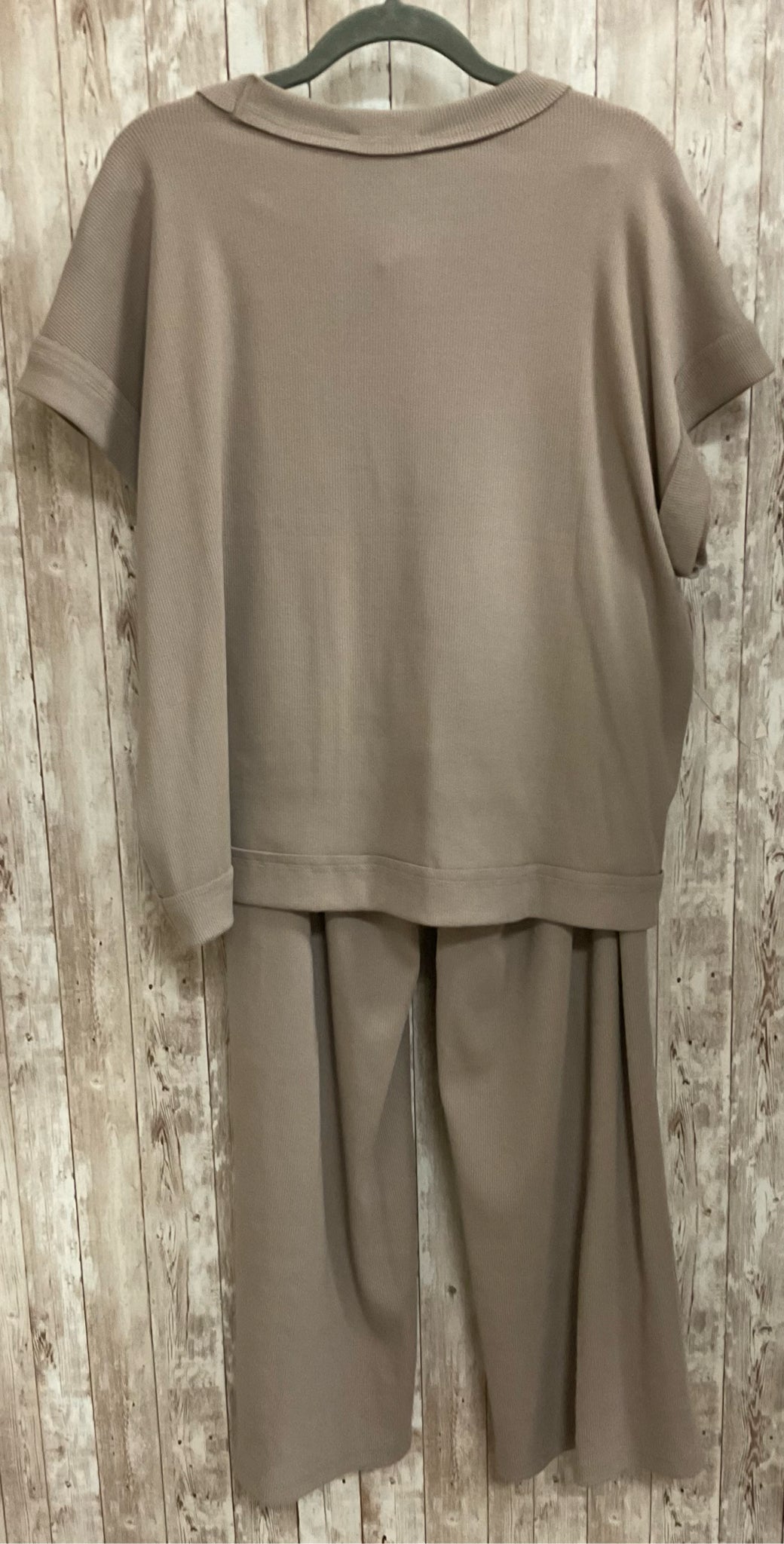 Size M ZENANA Brown 2 PC PANT SET