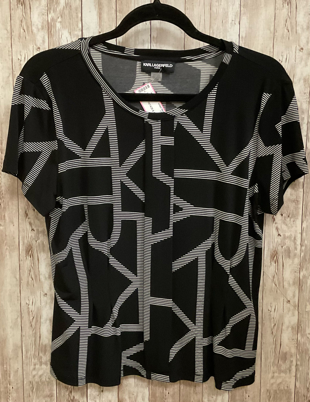 Size S KARL LAGERFELD Black Print Top