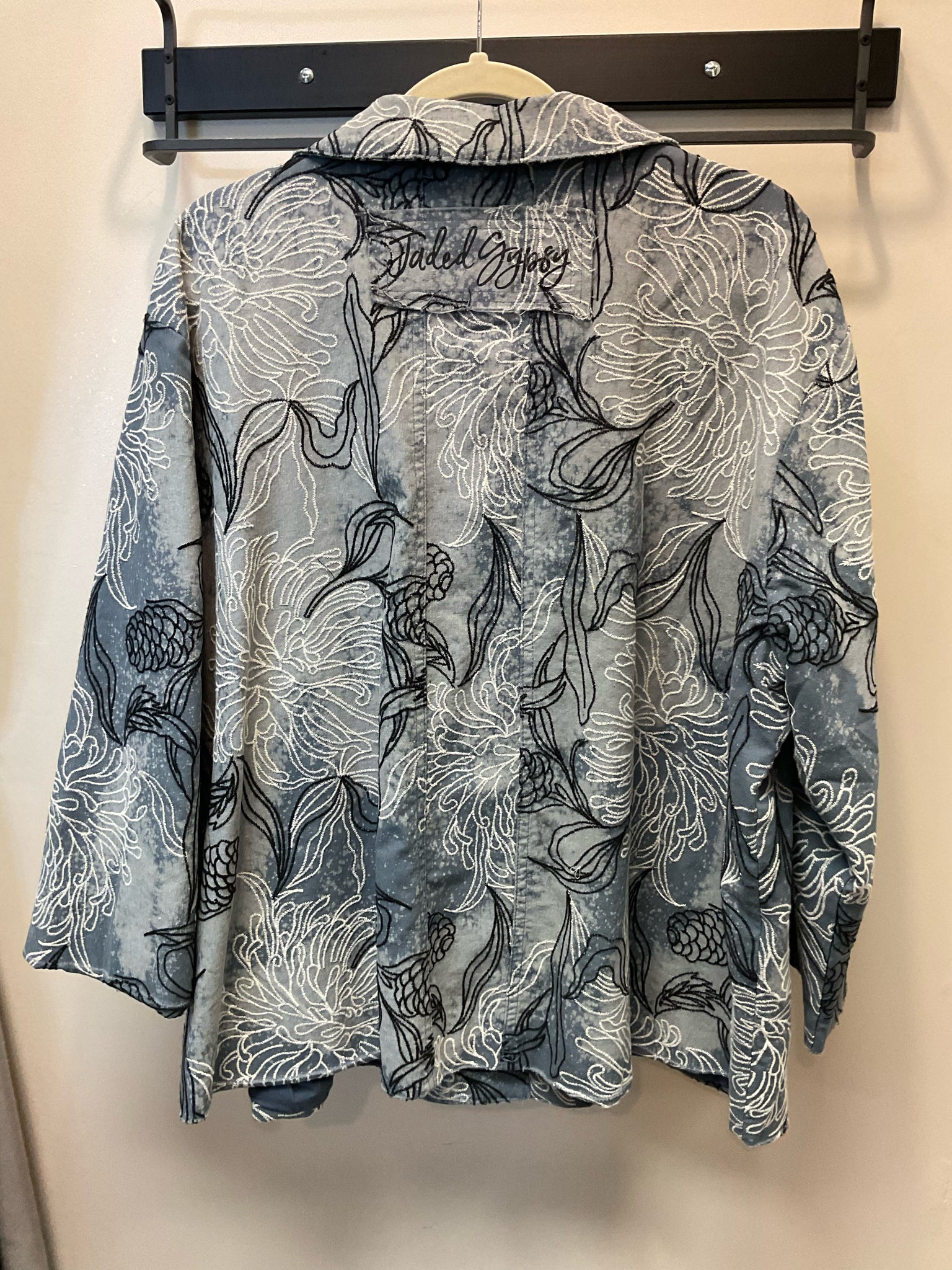 Size One Size JADED GYPSY Blue Print Jacket