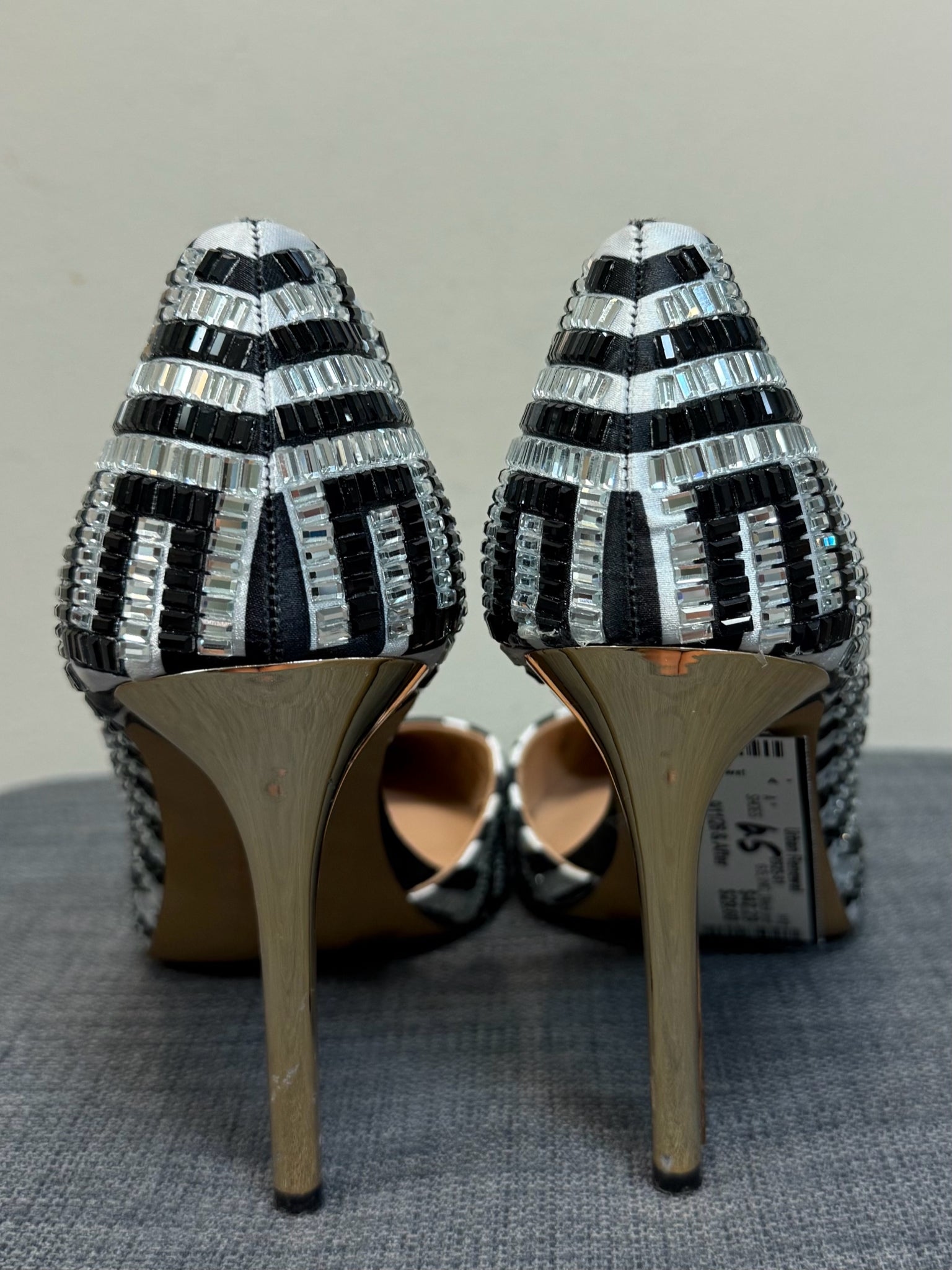 6.5 INC Black and Silver SHOES