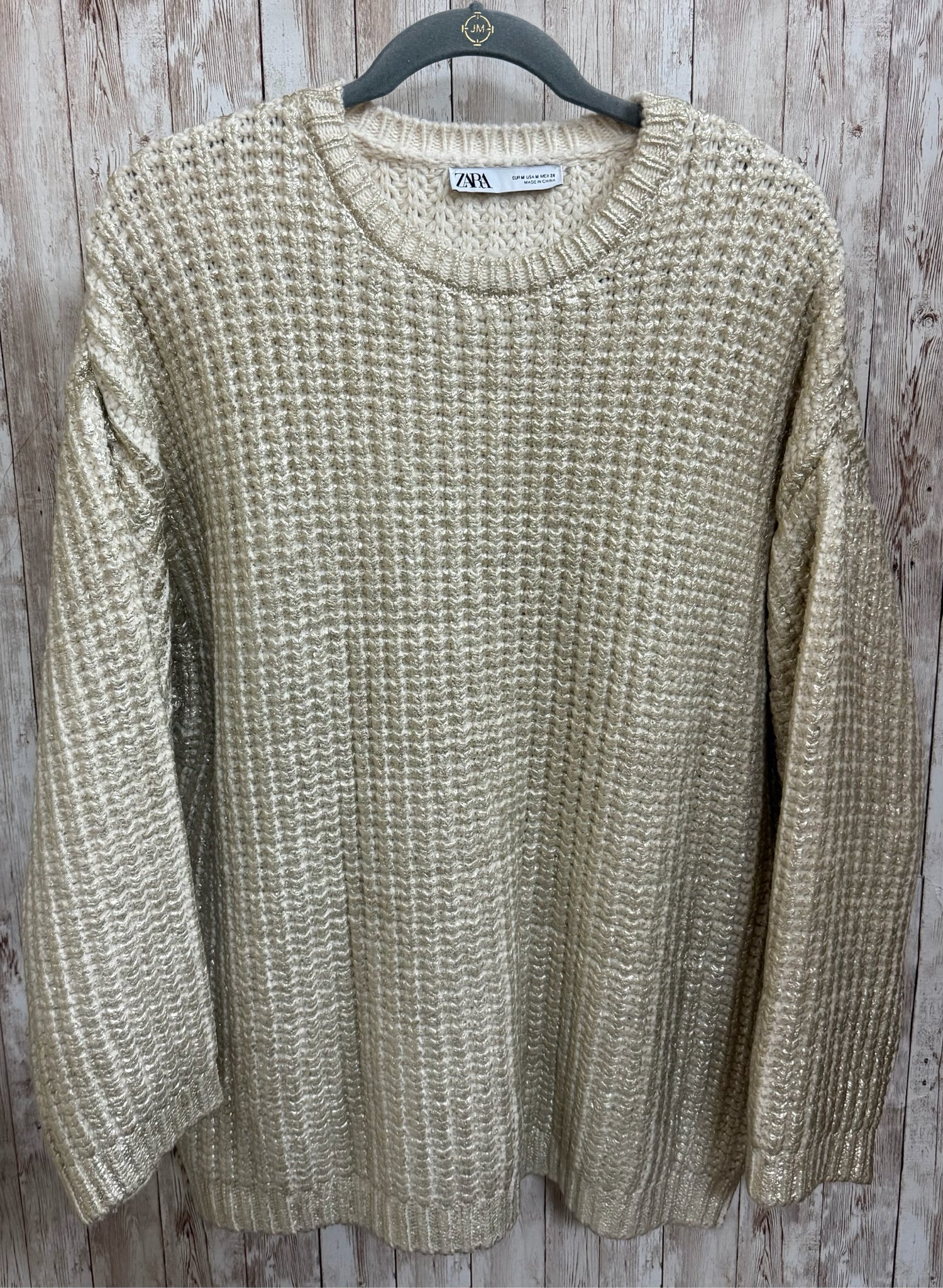 ZARA Size M Gold Sweater
