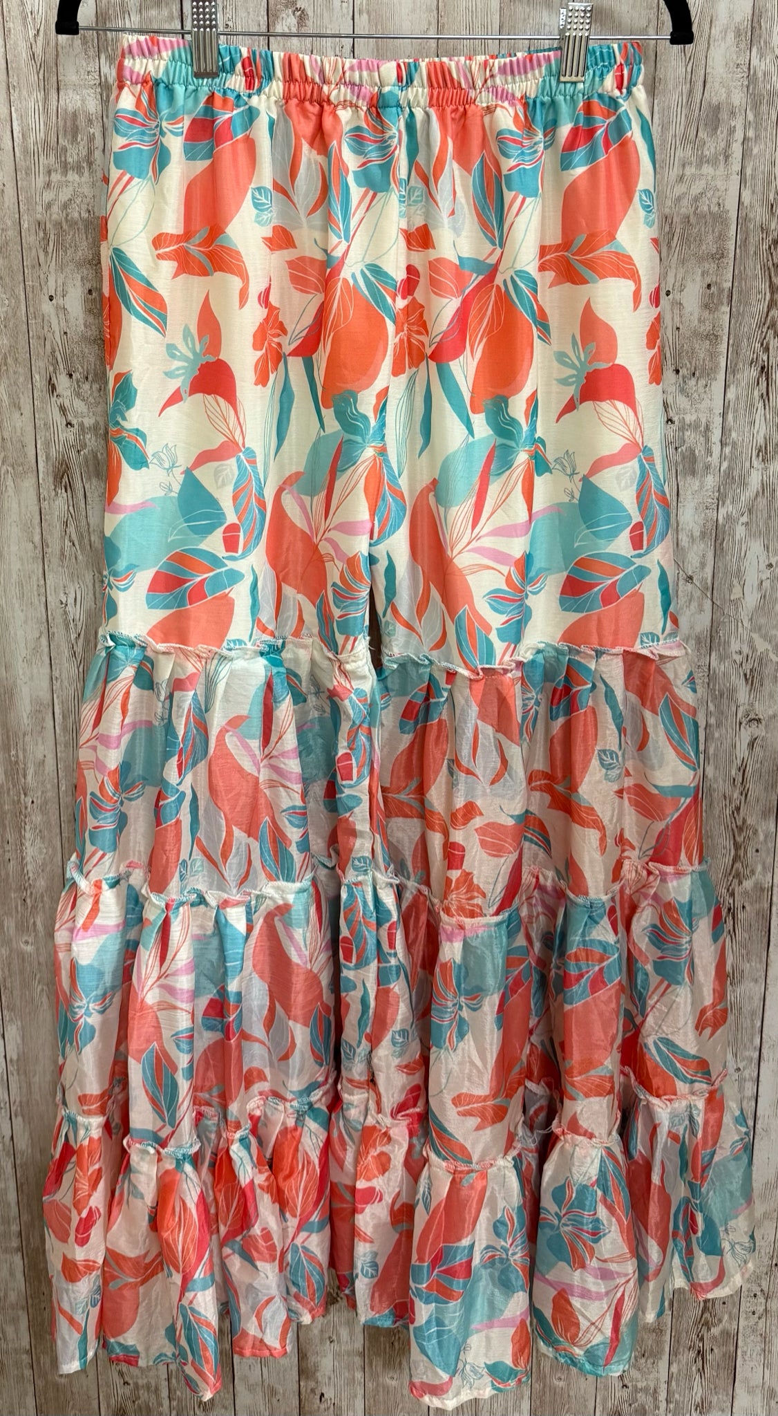 Size L INDYA LUXE BEIGE & ORANGE 2 PC PANT SET