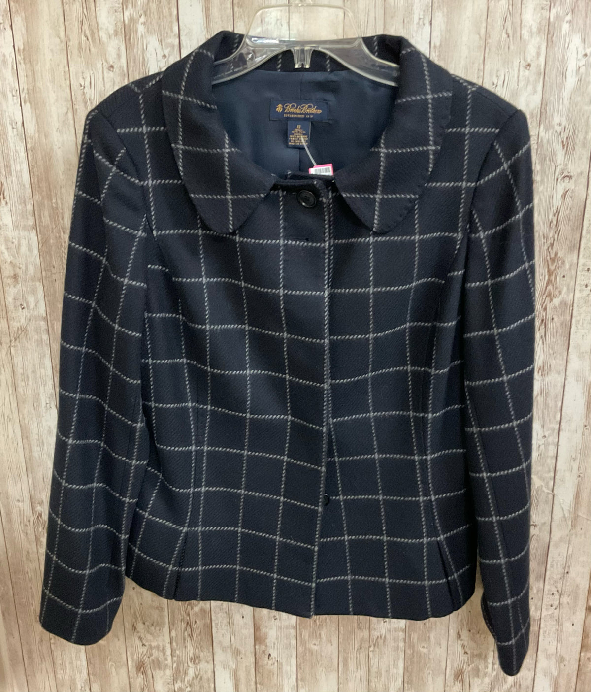 Size 12 BROOKS BROTHERS NAVY PLAID Jacket