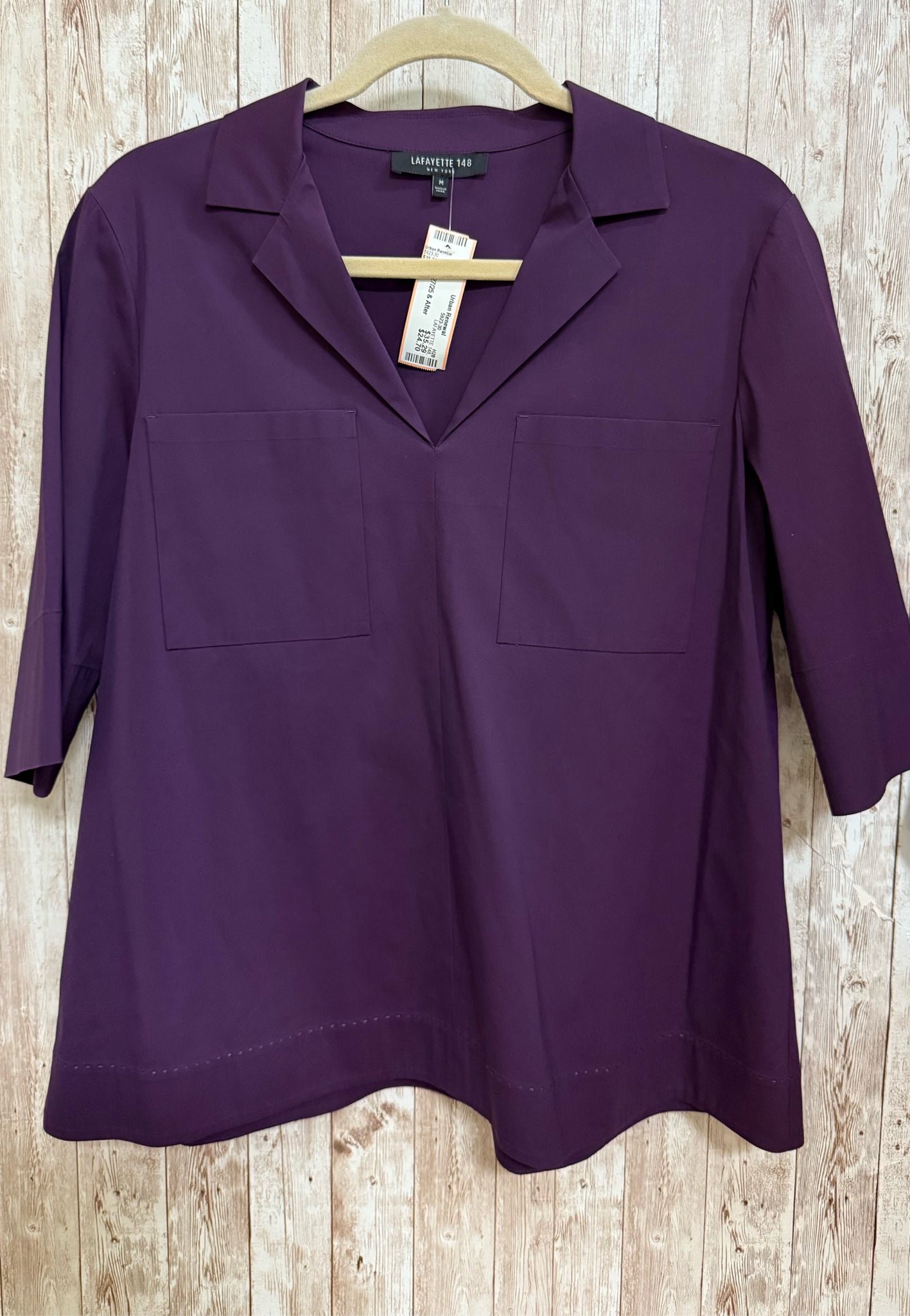 LAFAYETTE 148 Size M Purple Top